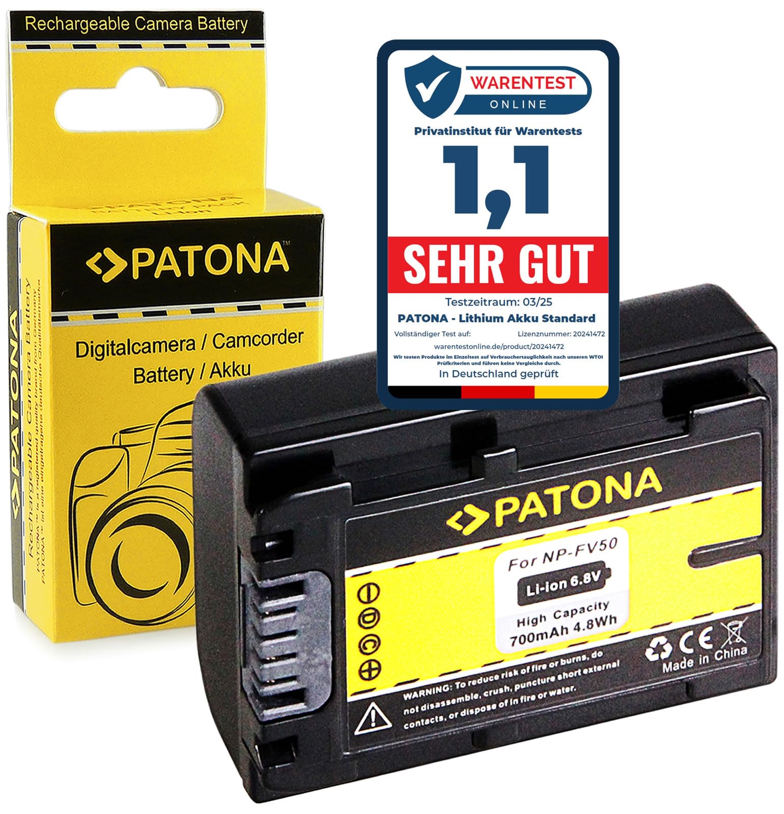 PATONA NP-FV50 Batterie 700mAh Compatible avec Sony DCR-DVD92 DVD103 DVD110 DVD150 DCR-HC16 HC17 HC19 HC20 HC21 HC30 HDR-CX6 CX7 CX11 CX105 HDR-SR5 SR7 SR10 HDR-TG1 XR100 XR105 NPFV50 FV50 FV-50 PATONA NP-FV50 Batterie 700mAh Compatible avec Sony DCR-DVD92 DVD103 DVD110 DVD150 DCR-HC16 HC17 HC19 HC20 HC21 HC30 HDR-CX6 CX7 CX11 CX105 HDR-SR5 SR7 SR10 HDR-TG1 XR100 XR105 NPFV50 FV50 FV-50