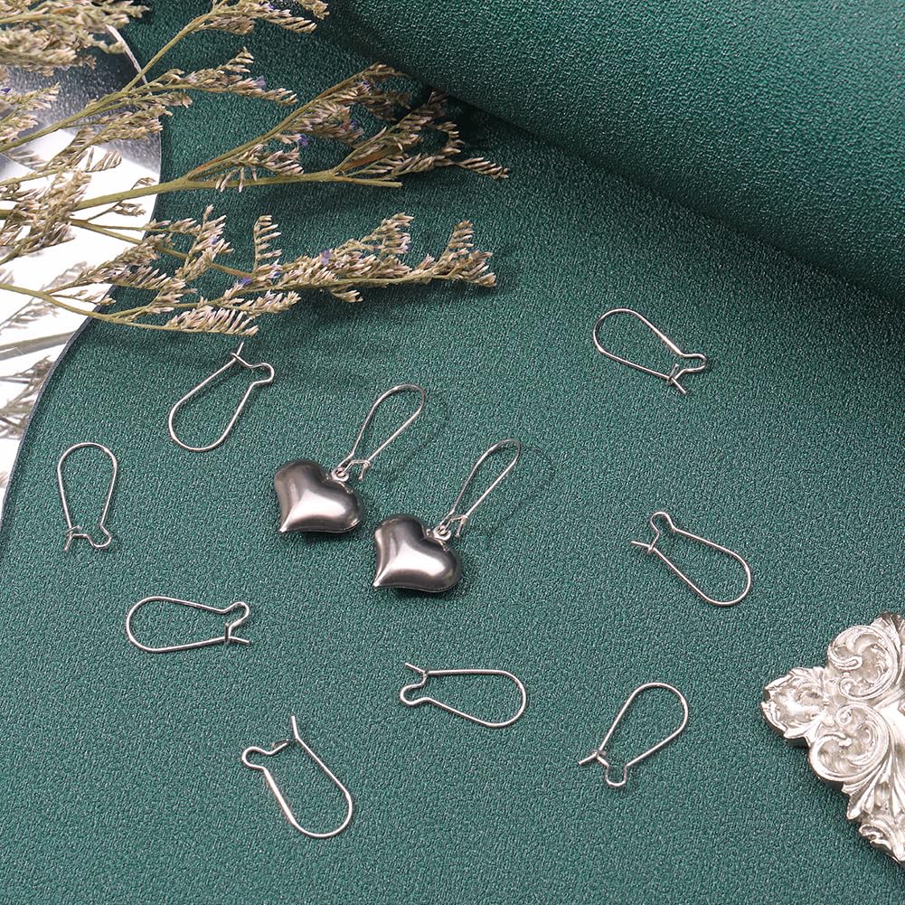 Beebeecraft 1 Scatola 10 Pezzi Orecchini A Rene Gancio In Argento Sterling Connettore per Orecchino 20 mm Lungo Filo per Orecchino Francese per La Creazione di Gioielli Risultati di Orecchini Fai