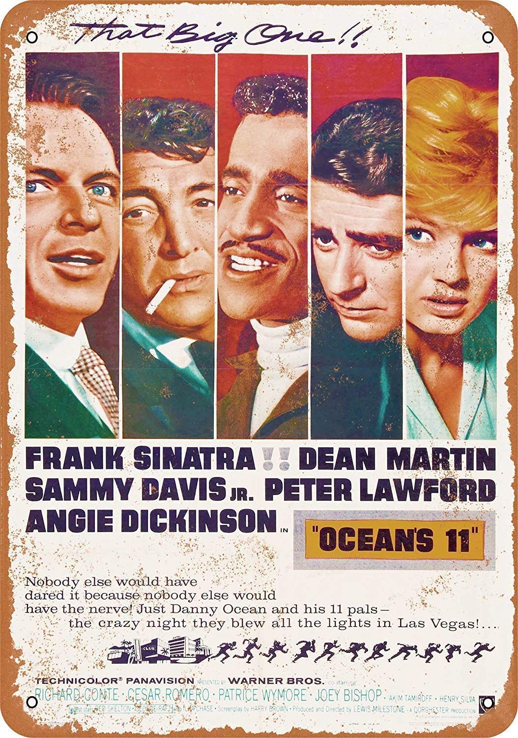 Biopracess Ocean'S 11 1965 Rat Pack New Metal Tin Sign 8x12 Inches