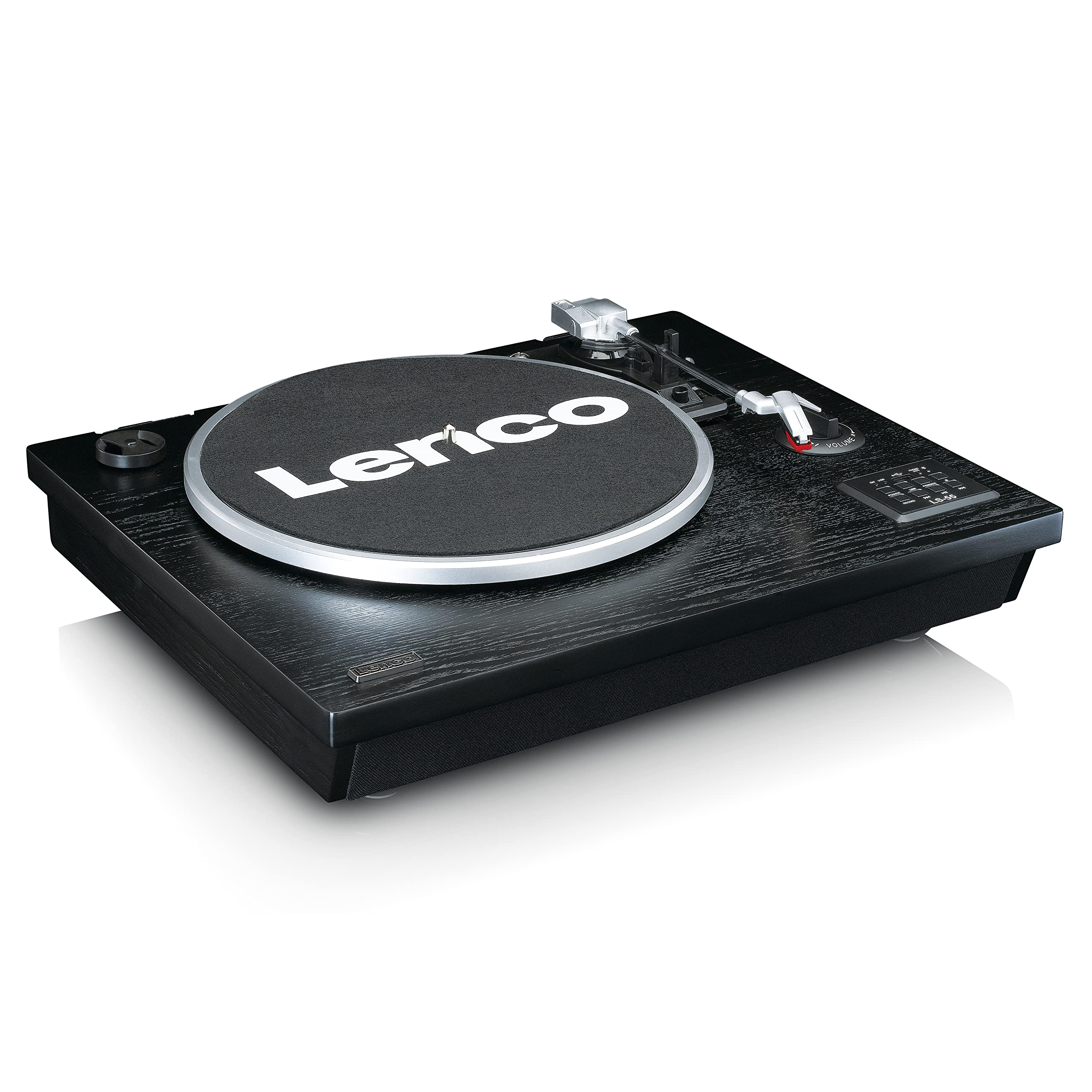 Lenco Winylowa Gramofon LS-55 - Płyta winylowa z wbudowanymi głośnikami - Odbiór Bluetooth - Bezpośrednie kodowanie MP3 na nośniku pamięci masowej - 2 x 5 W RMS - Wejście USB - AUX - Czarny