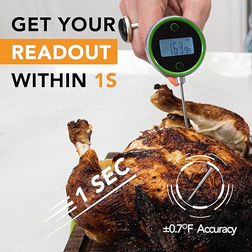 Miniatura 3 de CHEFSTEMP Termómetro de carne de lectura instantánea, termómetro de carne de 1 segundo, termómetro digital de carne para asar a la parrilla,