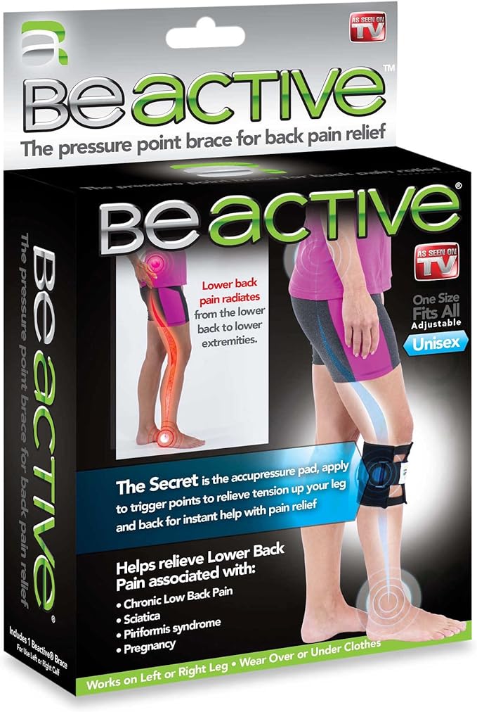 BeActive BeACTIVE Brace Acupressure for Back Leg Hip Sciatica As Seen
