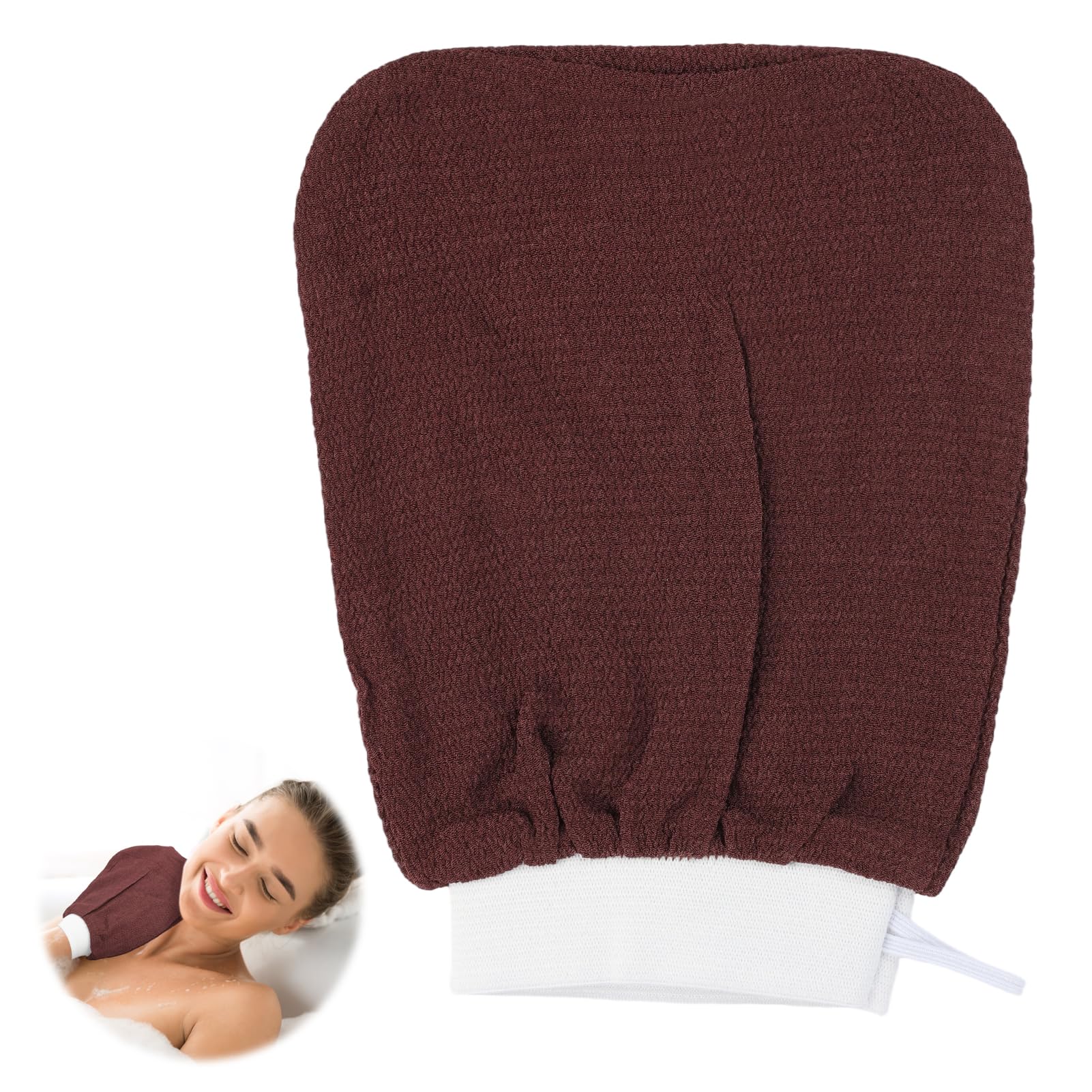 Moroccan Exfoliating Kessa Glove, Premium Hammam Scrub Mitt, Authentic Made in Morocco,for Skin Cleansing Removing Dead Skin