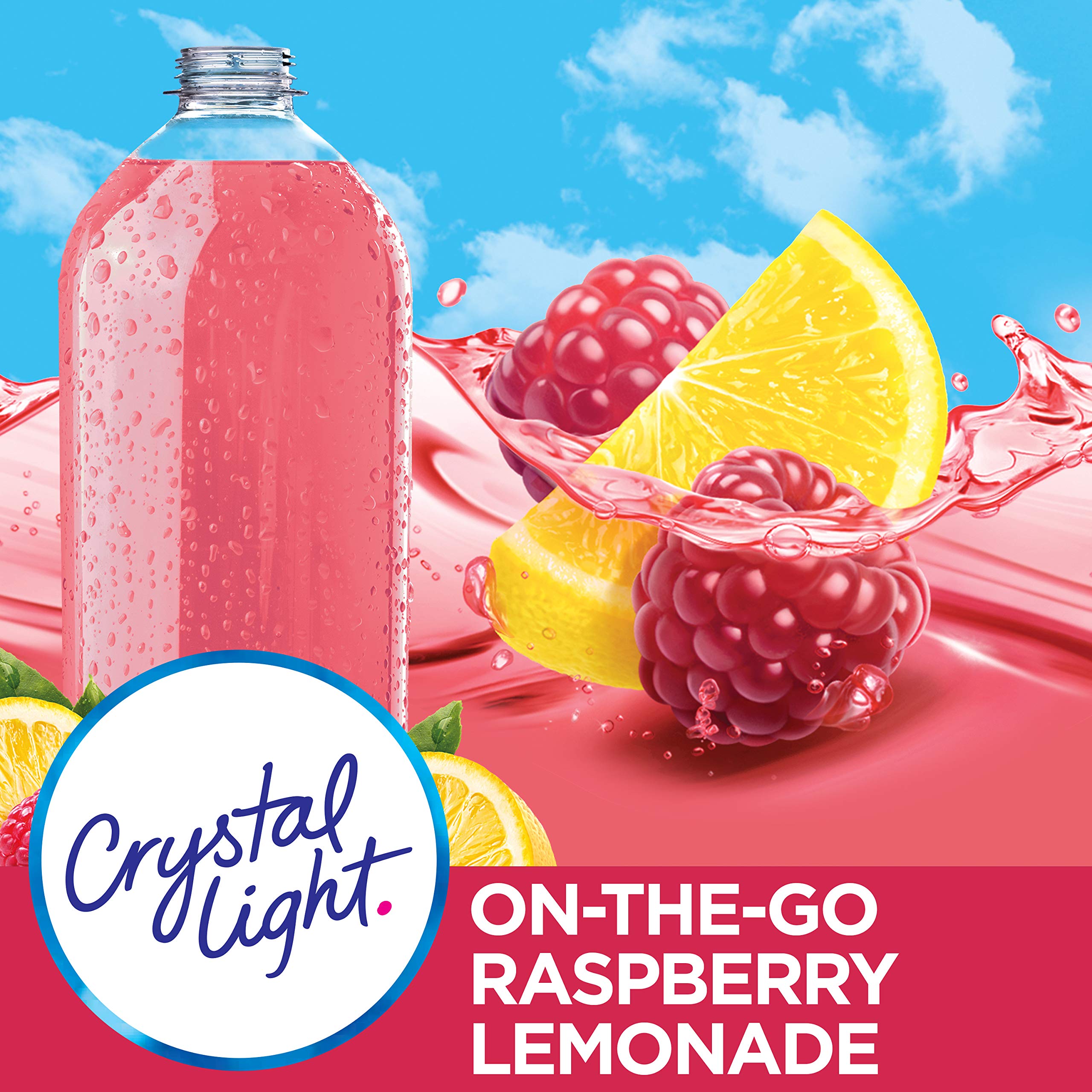 Crystal Light On The Go Raspberry Lemonade, 10-Count Boxes (Pack of 6)