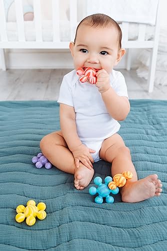 Miniatura 11 de Ubbi Joinibble - Mordedor para bebés, silicona platino de grado alimenticio, alivia la dentición y masajea las encías, sin BPA y PVC, paquete de 5