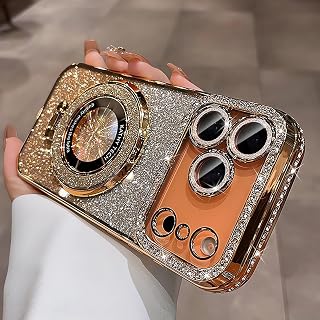 SMARTFOX Magnetic Stand Case for iPhone 17 Pro Max with Bling Rhinestones