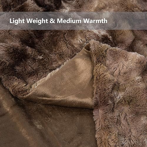 Miniatura 5 de Viviland - Cobija de piel sintética de lujo, suave y lana peluda lavable en lavadora