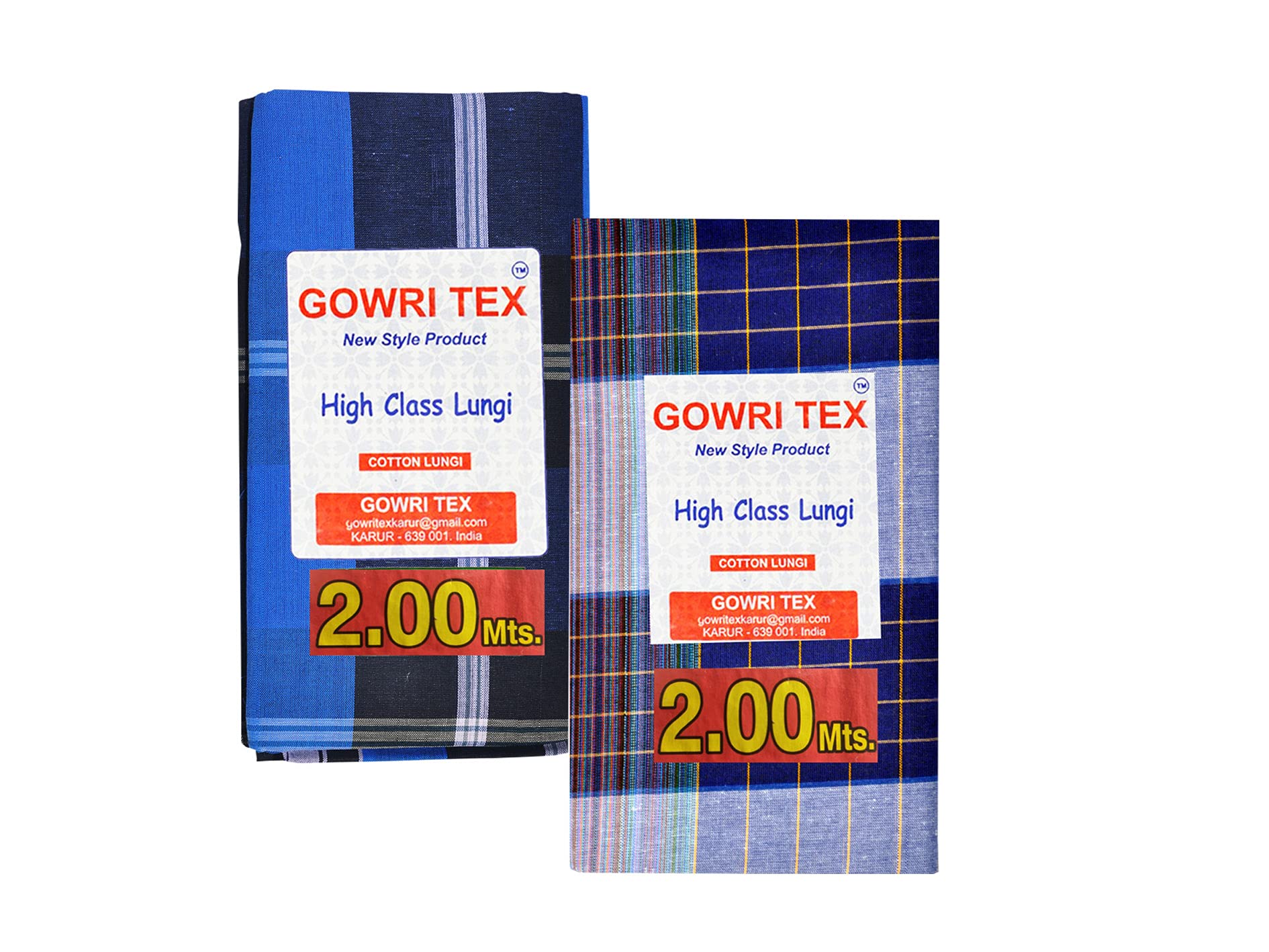 Gowri Tex Cotton Lungis Pack Of 2-image-11