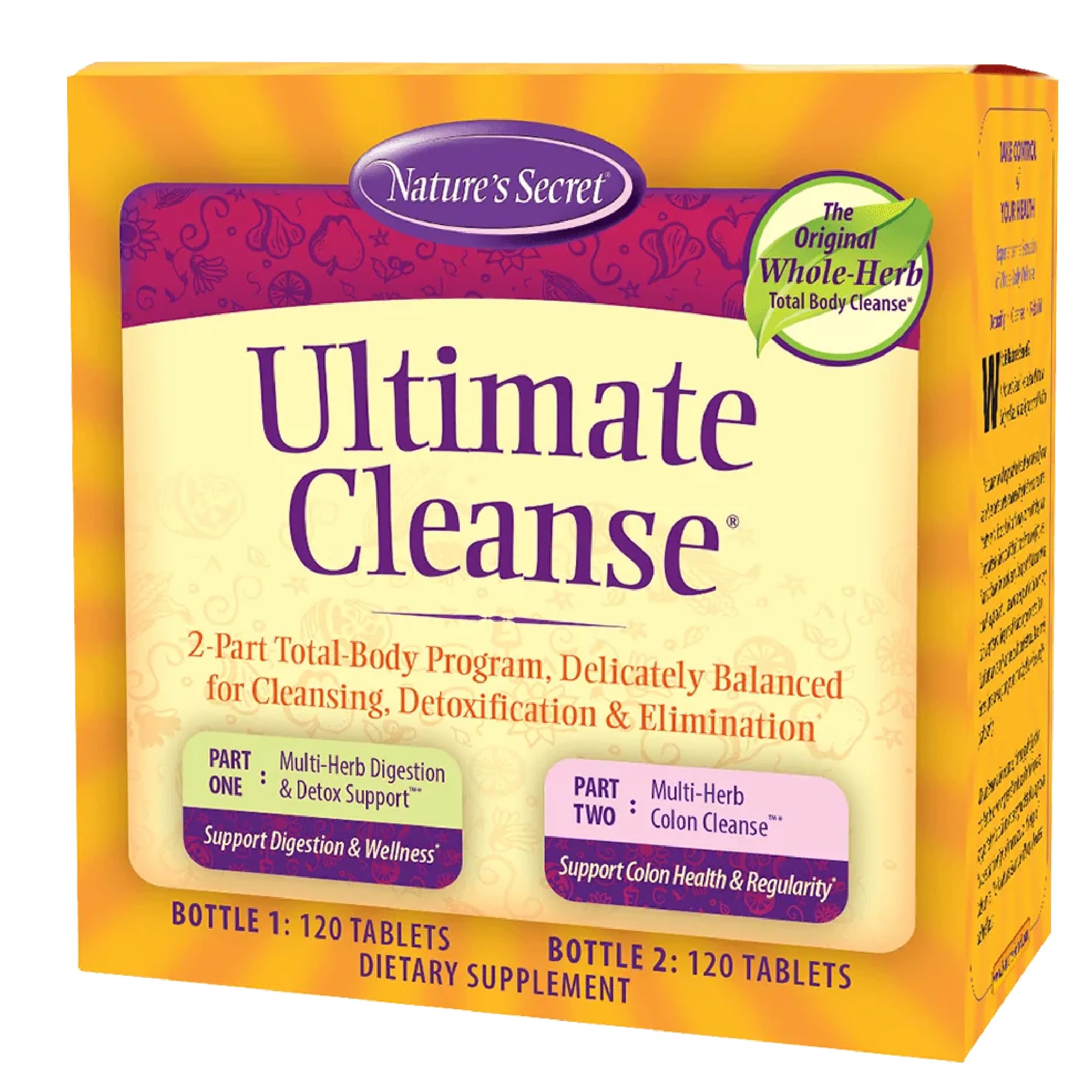 Ultimate Cleanse 2-Part Total Body Detoxification & Elimination Supports Digestion, Wellness, Colon Health & Regularity - Multi-Herb Digestion & Multi-Fiber Cleanse - 240 Tablets