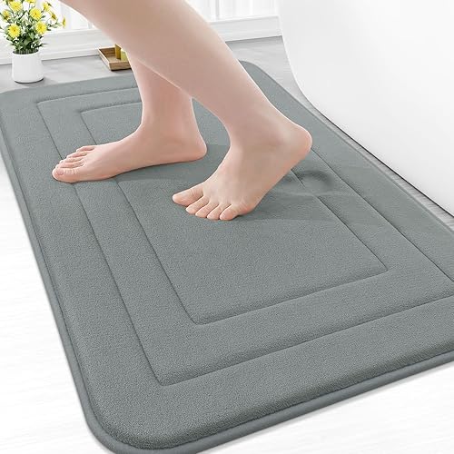 Miniatura 38 de Arotive Tapete de baño de espuma viscoelástica de 30 x 20 pulgadas, ultra suave y absorbente, lavable a máquina, cómodo tapete de baño para suelo