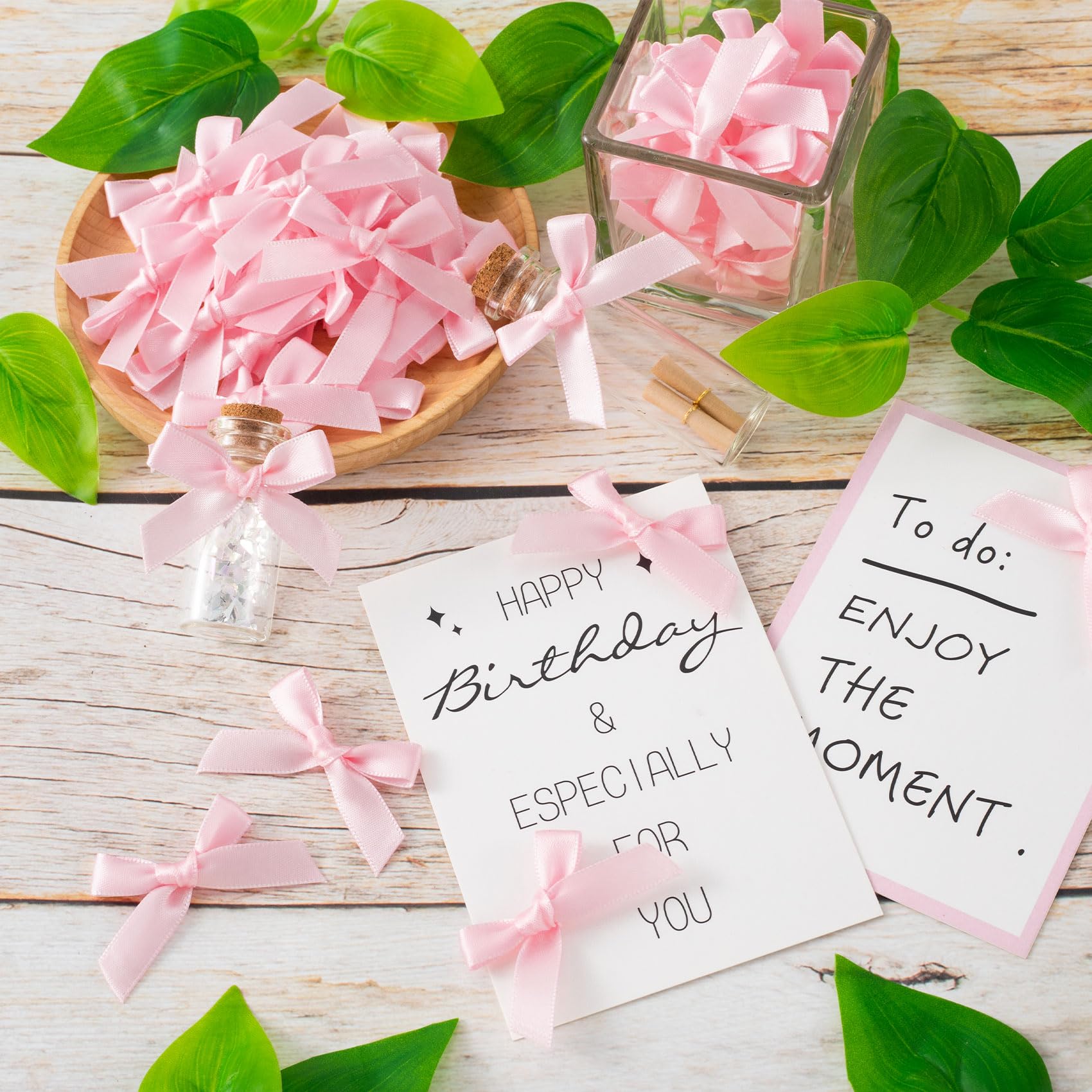 Amazon.co.jp: Mxxipp ミニピンクリボンボウ 35個 小さなサテンリボン