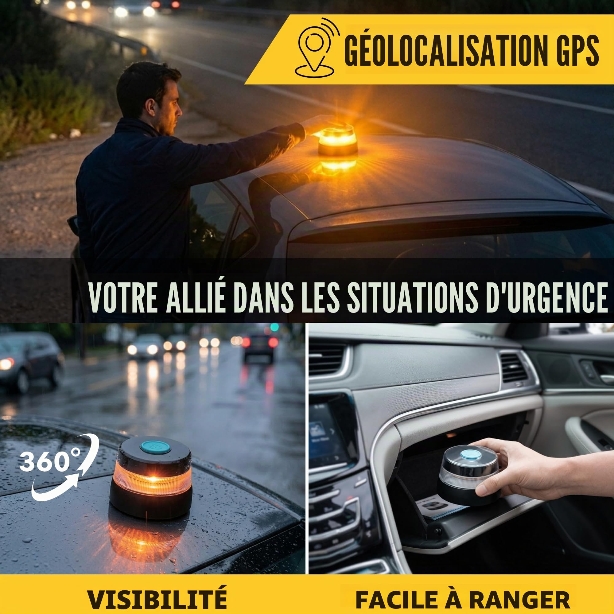 MAGIC SELECT 2x Lumière de Secours V16 DGT 3.0 Orange