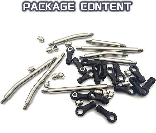 Miniatura 7 de Juego de eslabones de suspensión de chasis de liquidación de acero inoxidable y eslabones de dirección para TRX4M piezas de actualización 118 RC