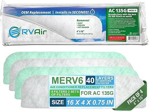 Filtro de CA - Filtros de Reemplazo para Aire Acondicionado - Limpiador de Aire para RV - Accesorios para Autocaravanas para Remolques de Viaje -