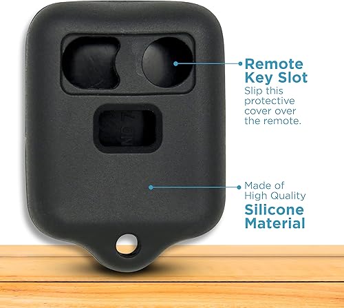 Miniatura 4 de Keyless2Go - Funda protectora, cubierta de silicona para llave a distancia FCC CWTWB1U345 CWTWB1U331 GQ43VT11T, Negro