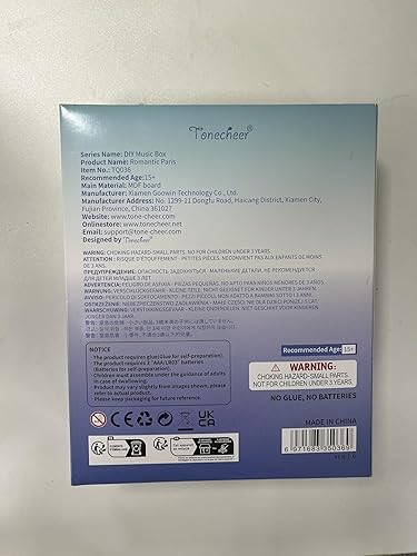 Miniatura 8 de Tonecheer Caja de música de madera para adultos, kit de caja de música giratoria 3D, rompecabezas musical creativo, manualidades, kits de