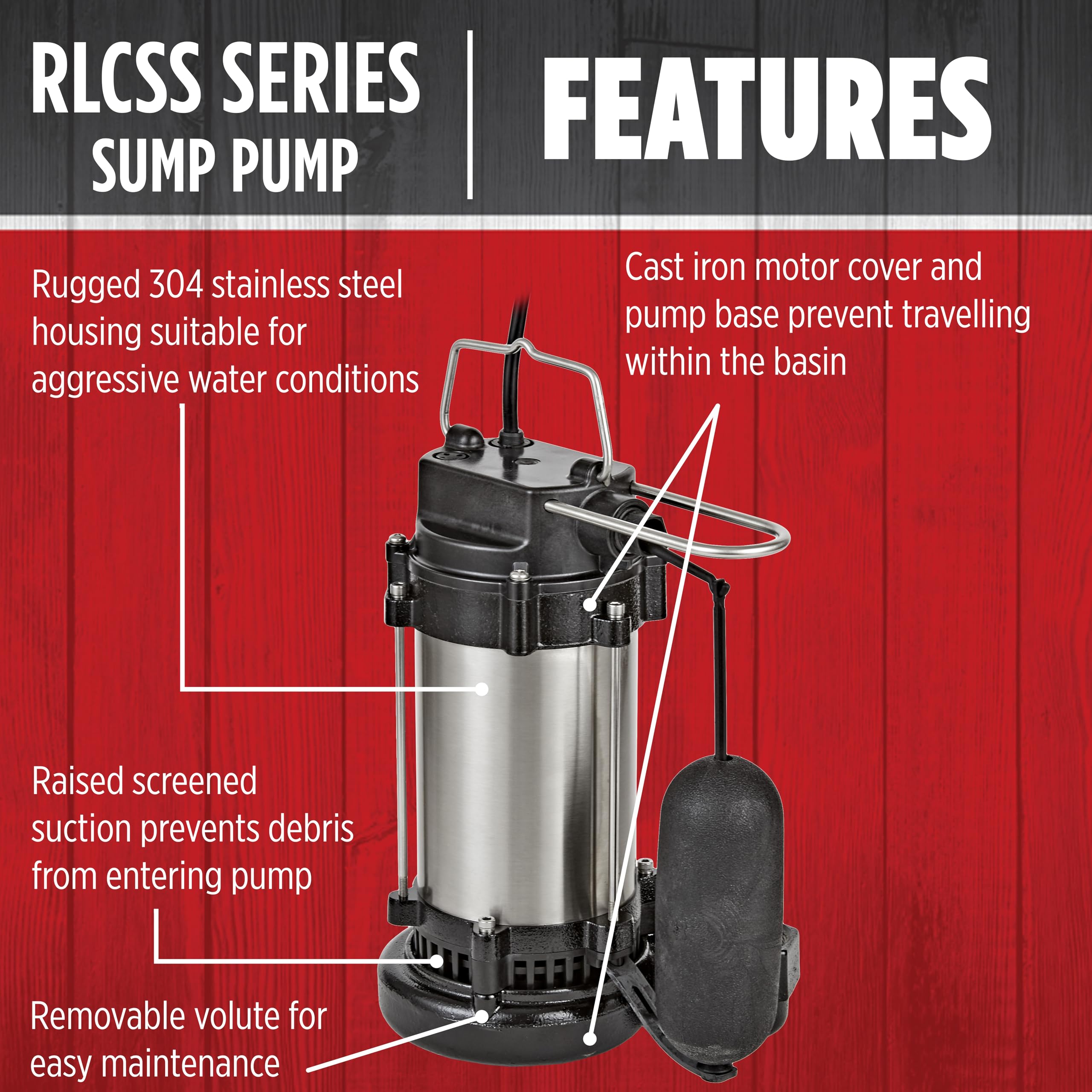 Amazon.co.jp: Red Lion RL33CSS 115ボルト、1/3 HP、3500 GPH 水中用