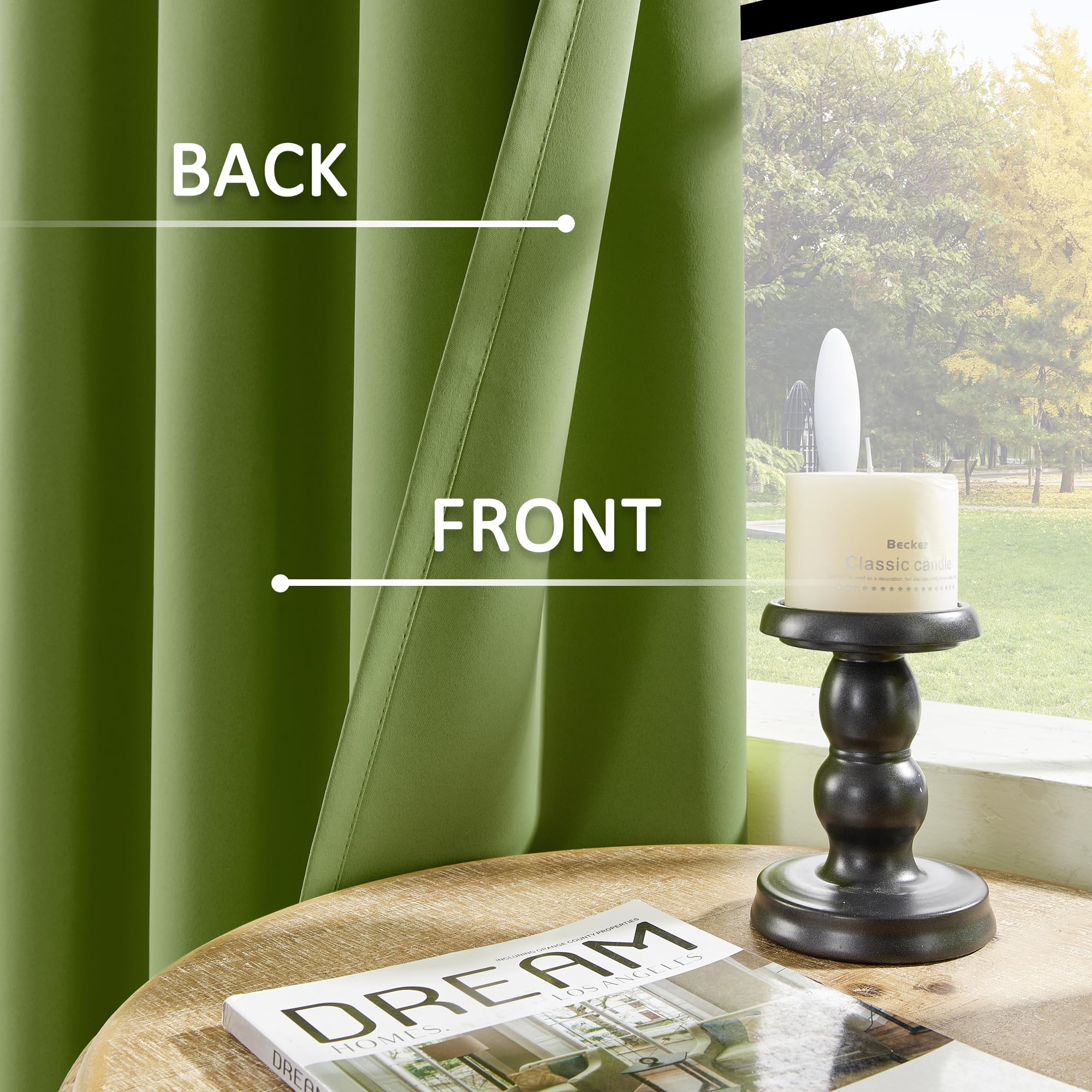 HUTO Blackout Curtains and Drapes for Bedroom - Image 3