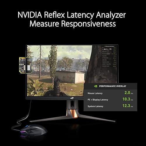 Miniatura 2 de ASUS ROG Swift Monitor de juegos de 27" 1440P (PG279QM) - WQHD (2560 x 1440), IPS rápido, 240Hz, 1ms, G-SYNC, analizador de latencia NVIDIA Reflex,