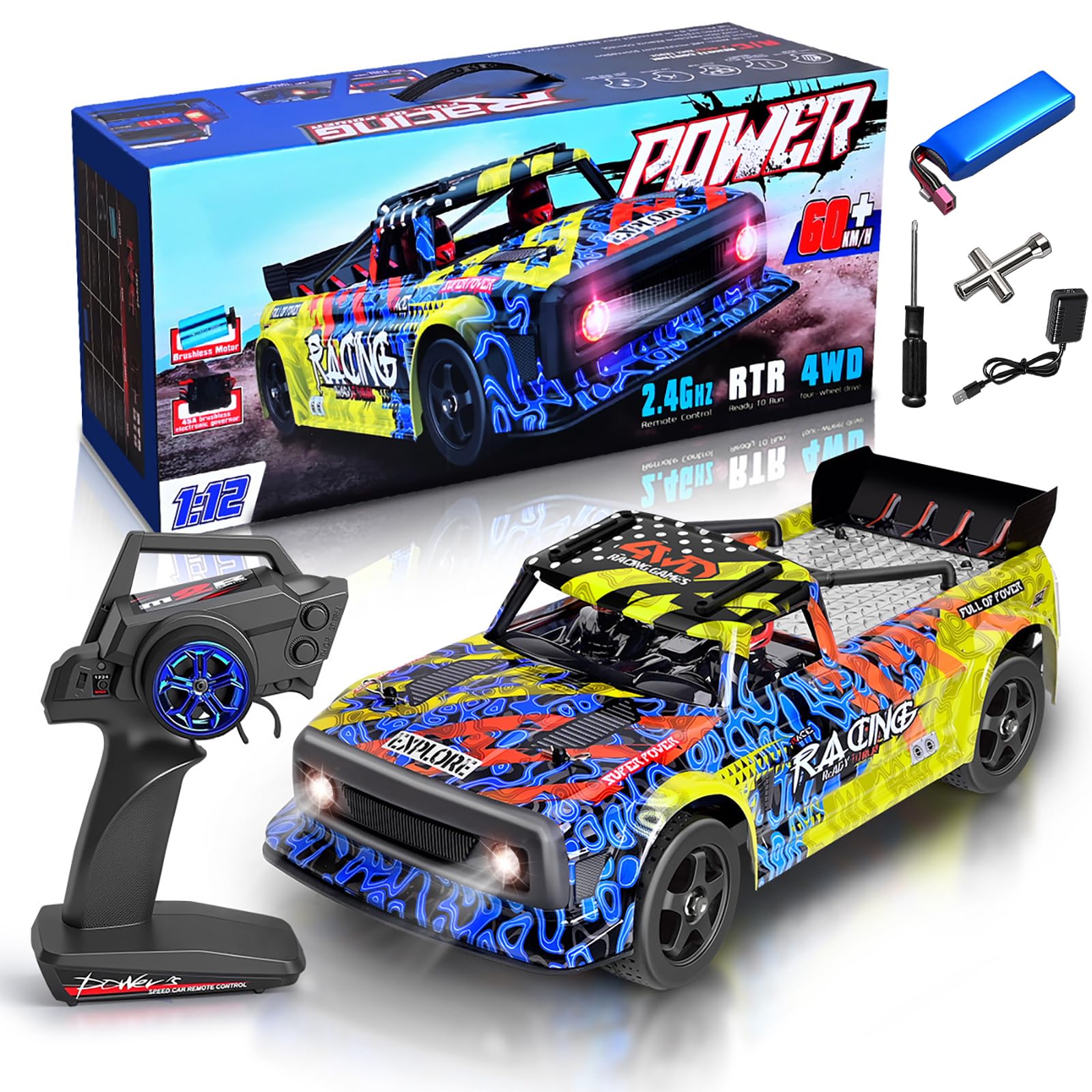Amazon.com: Authticar RC Drift Car, WLtoys 124020 1:12 Scales
