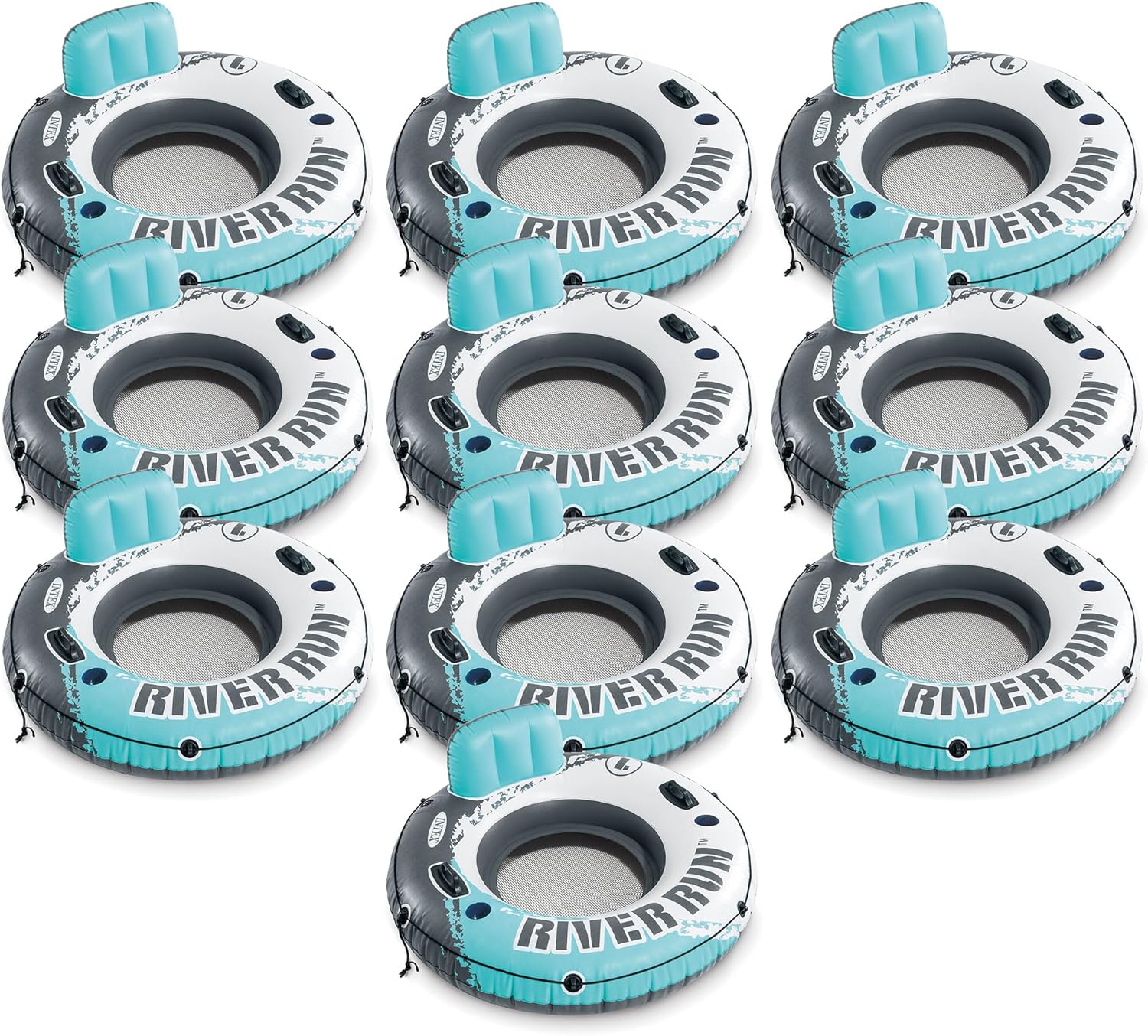 Intex River Run 53" Inflatable Floating Water Tube Lake Pool Ocean Raft(10 Pack)
