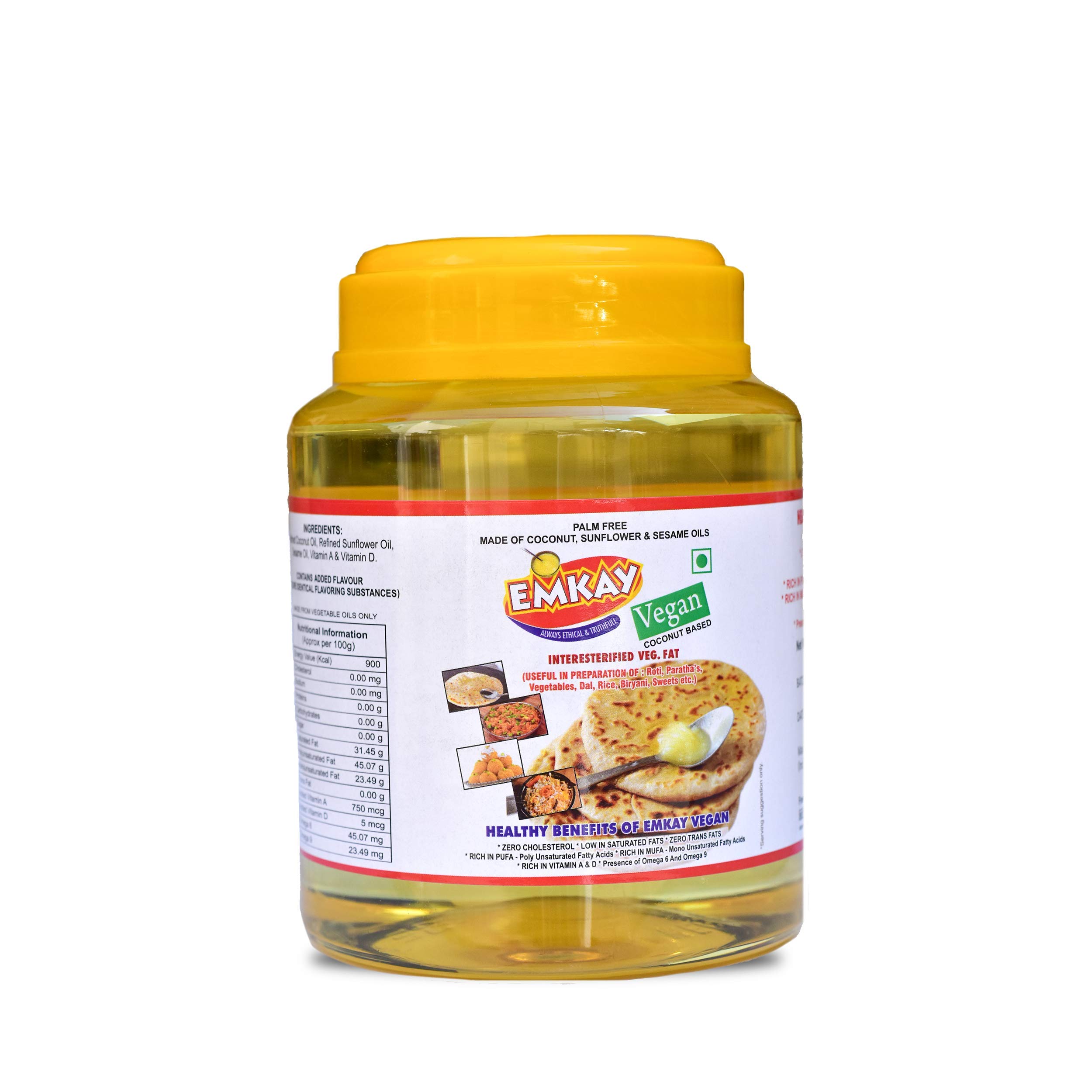 EMKAY COCONUT BASED INTERESTERIFIED VEG FAT PLANT BASED FAT (PALM OIL FREE) (500 ML)