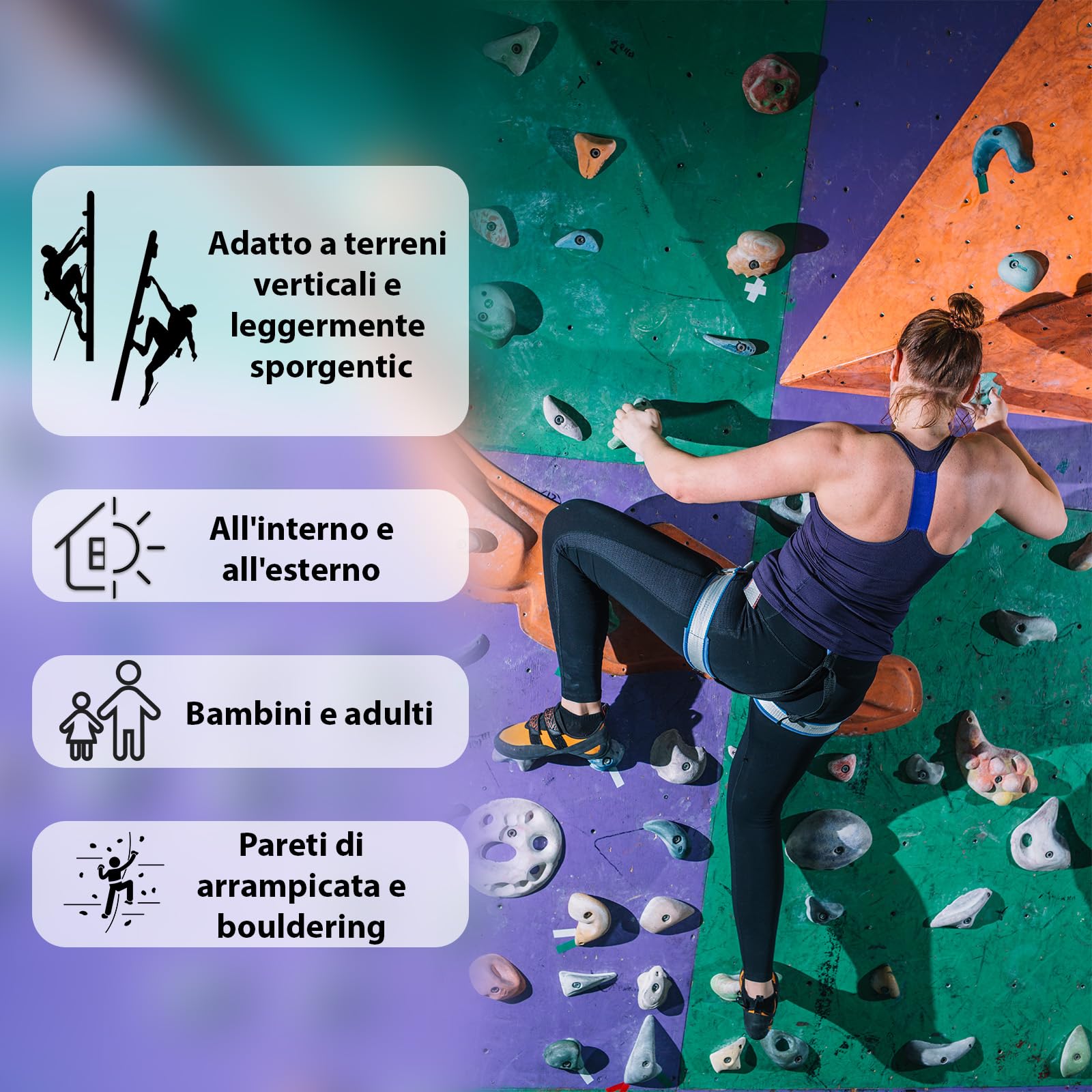 ALPIDEX 15 Prese Arrampicata | Varie Forme Dimensioni | 5 Pezzi Ciascuno L, M, S | Set Arrampicata Iniziale Ideale | Blocchi Arrampicata