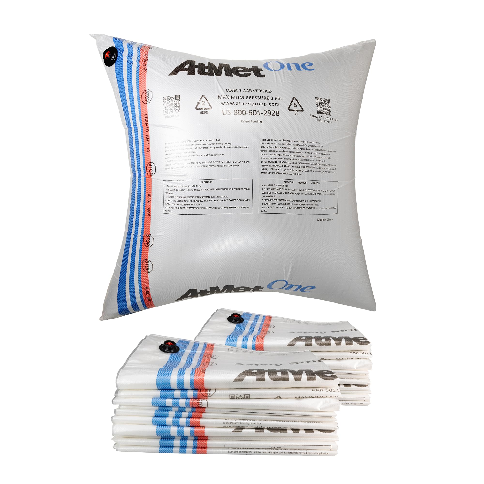 Dunnage Airbags 48" x 48", Pack of 20 - USA-Made Woven PP Dunnage Bags