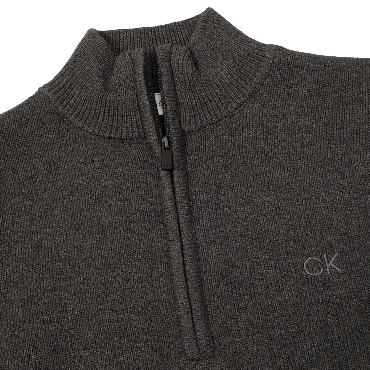 Calvin Klein Hombre Rapid 1/2 Zip Durable Suéter Suave Rayado