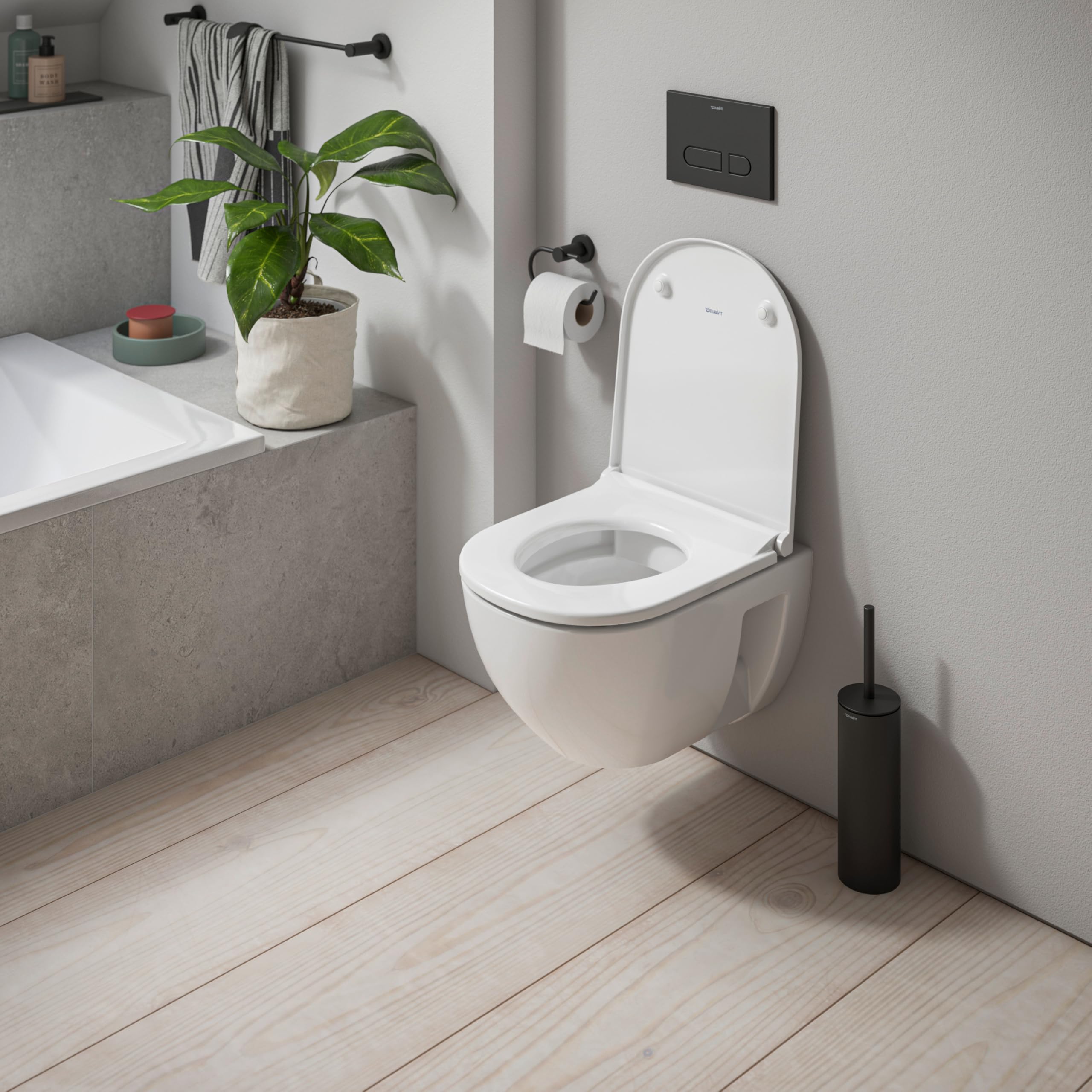 Duravit D-Code WC suspendido Compact, lavable, sin borde, 370x480x360mm, blanco brillo intenso, 2515090000