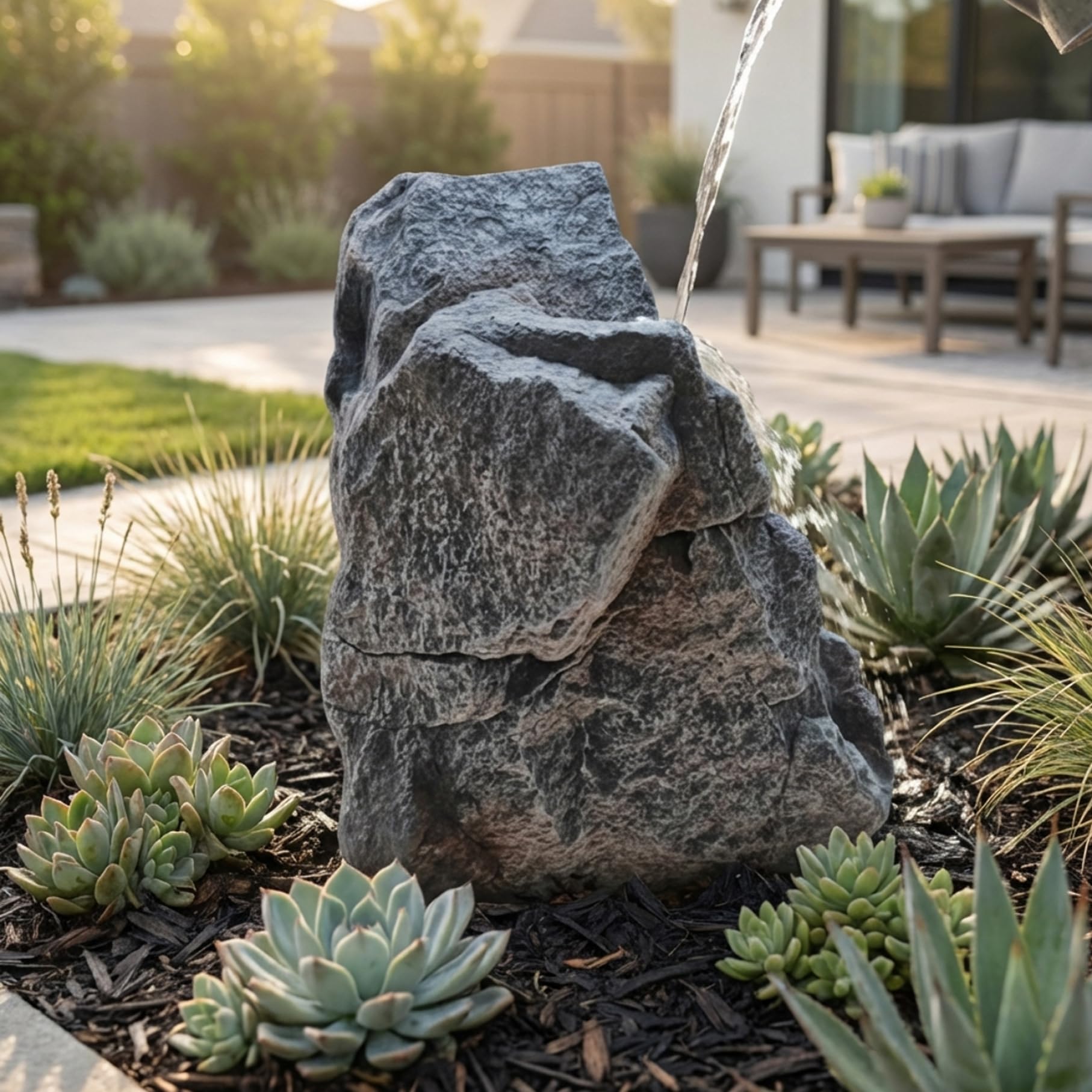 Latemeia Landscape Rocks, Realistic Faux Rock Cover for Outdoor Decor, Lightweight PU Foam Artificial Rocks for Garden, Yard, Aquarium & Commercial Landscaping, Indoor Outdoor