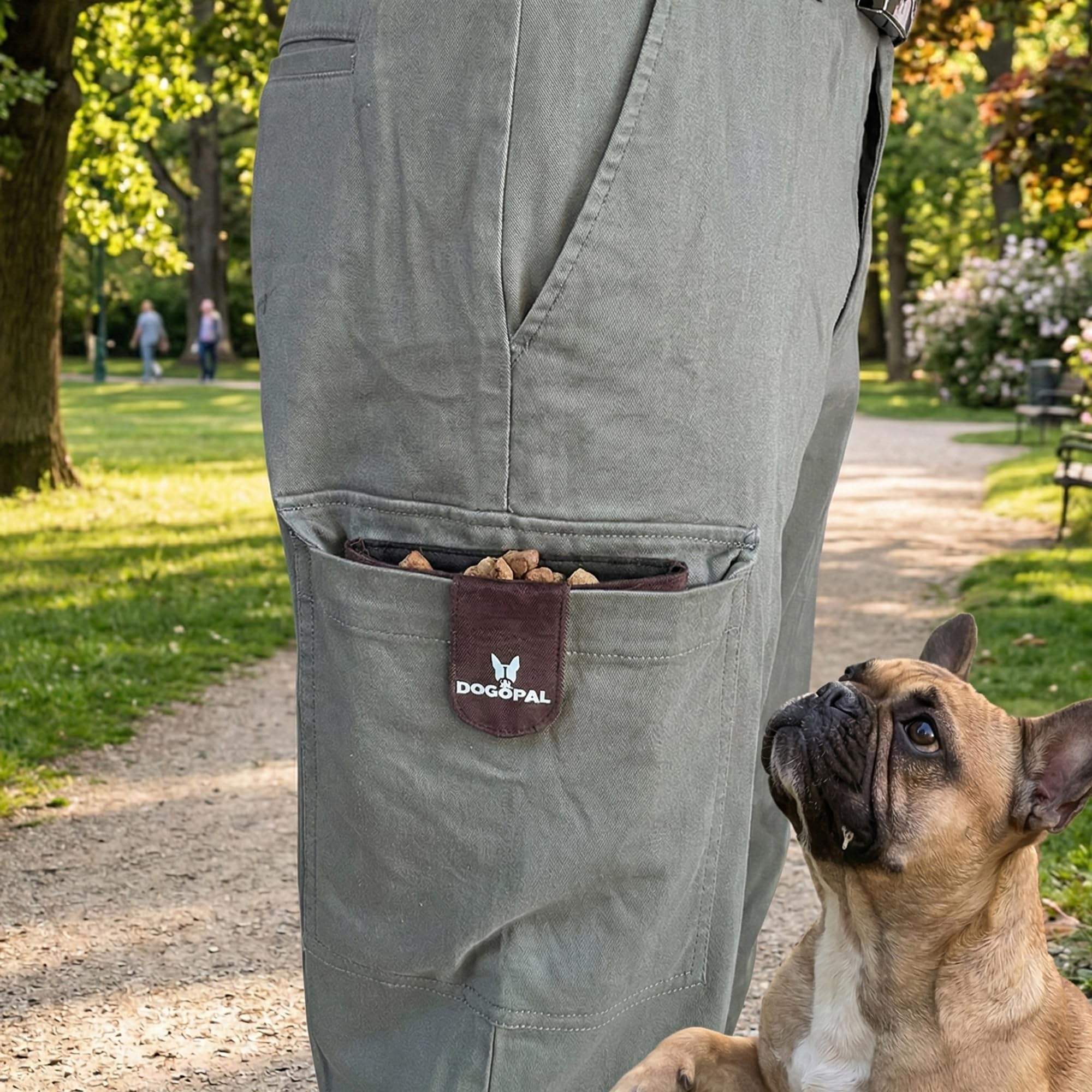 DOGOPAL Porta Premietti per Cani con Chiusura Magnetica, Porta Snack da Tasca per Addestramento, Sacchetto Porta Crocchette Compatto per Passeggiate (Rosa)