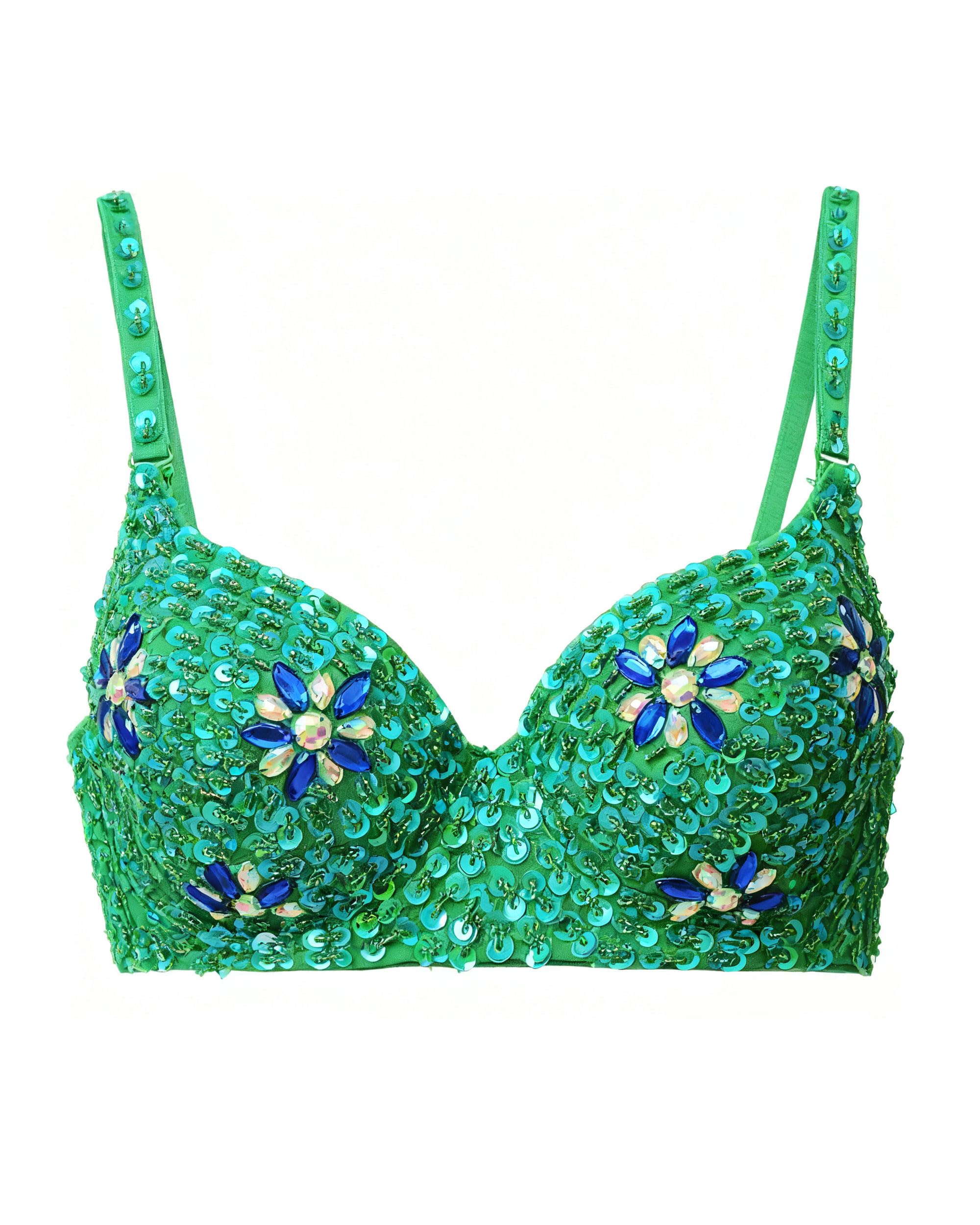 ROYAL SMEELA Reggiseno di Danza del Ventre Paillette Donna Top Danza Orientale con Strass Adulto