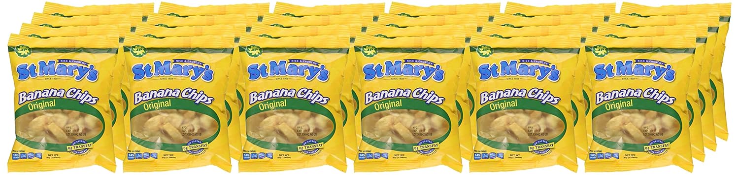 St Mary's Banana Chips 1.06 Ounce (Pack of 24)