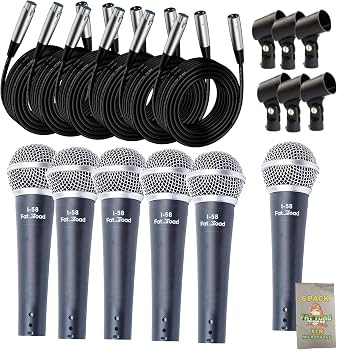 Amazon.com: Fat Toad 6-Pack Vocal Microphones (Live ResponsePRO