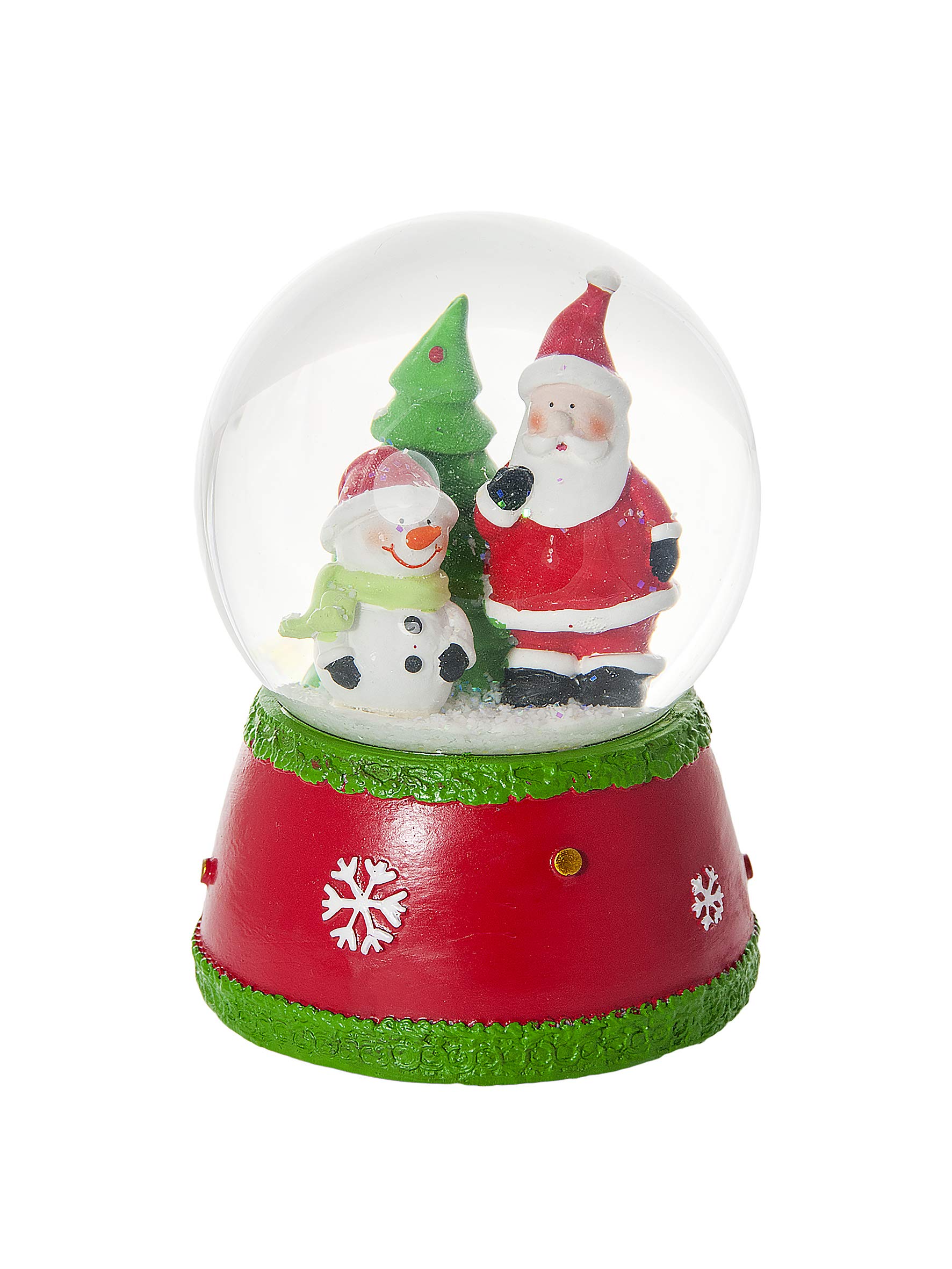 Mousehouse Gifts Palla di Neve Globo di Neve di Natale Babbo Natale e Pupazzo di Neve