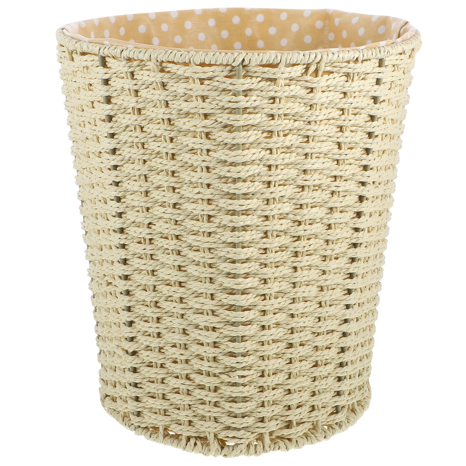 GALPADA Cesta de Cuerda Beige de Almacenamiento con Forro de Tela, Gran Capacidad y Diseño para Ropa Sucia en Dormitorios y Hogar