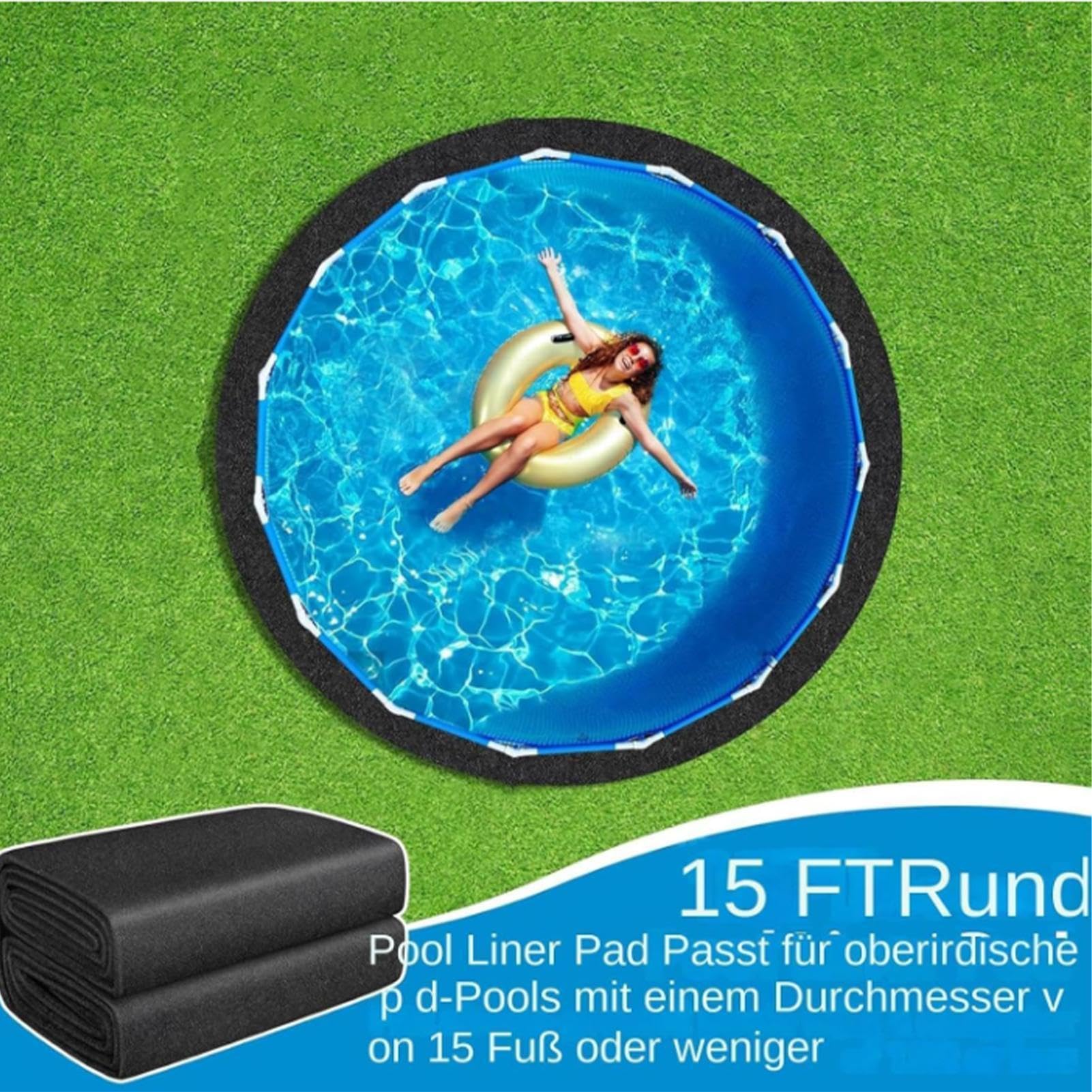Tapis De Sol Pour Piscine Revêtement Feutre Épaissi Anti-Perforation