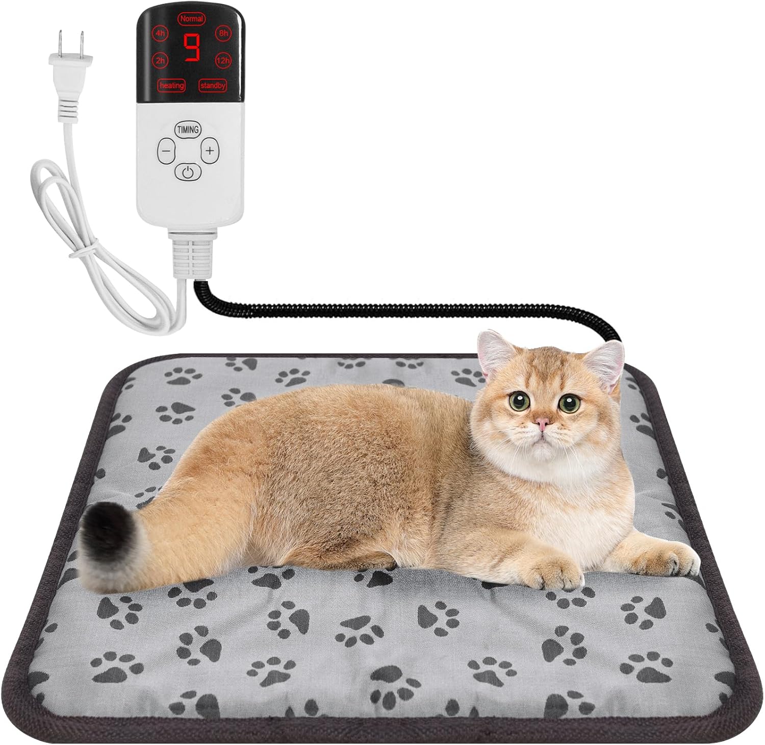 Pet Heating Pad, 9 Adjustable Temperature Dog Cat Heating