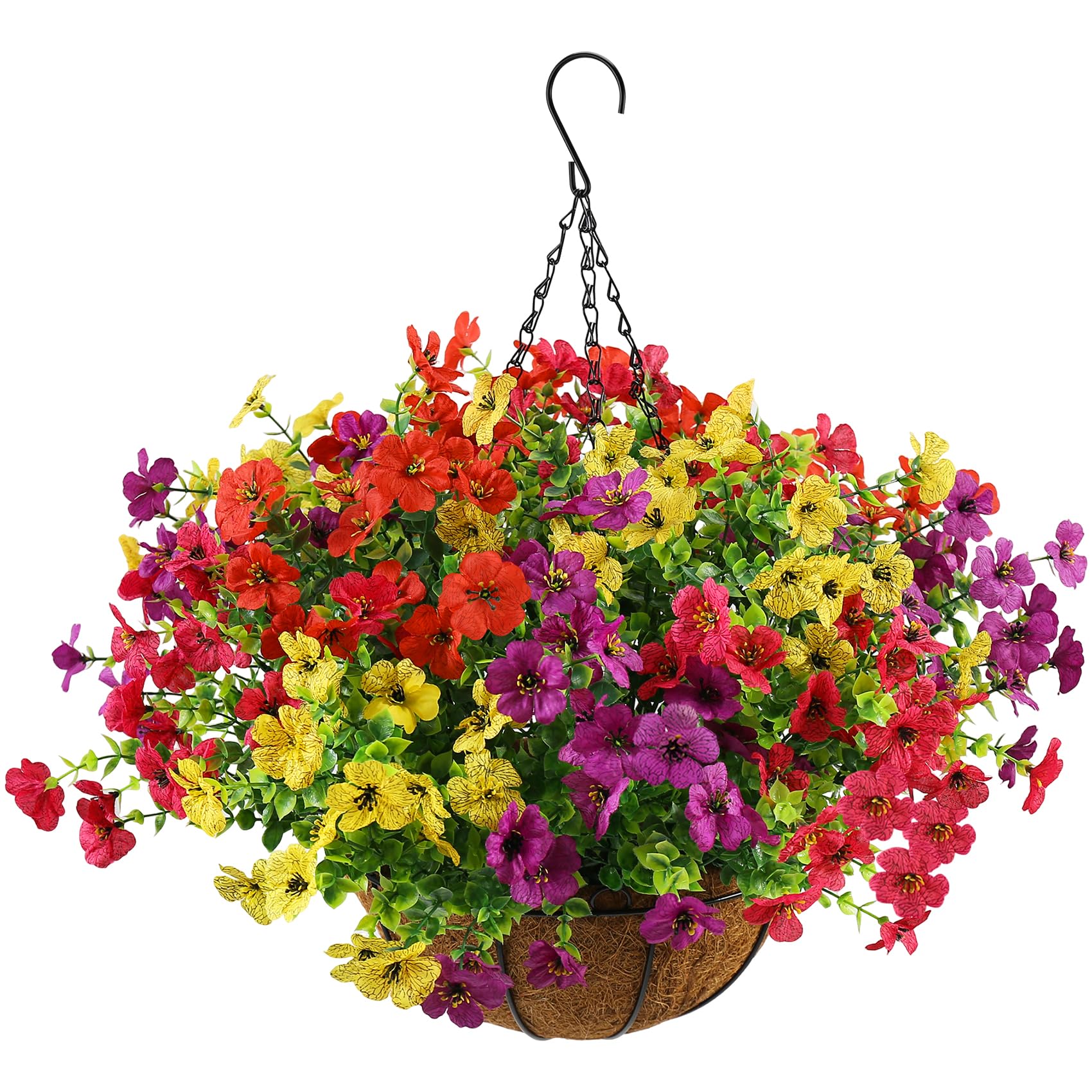 Tsudoku Home Decoration Multicolore Silk Flower Fake Flowers DIY Chain Hanging Basket Garden Wedding Ornaments Artificial Flower Violets