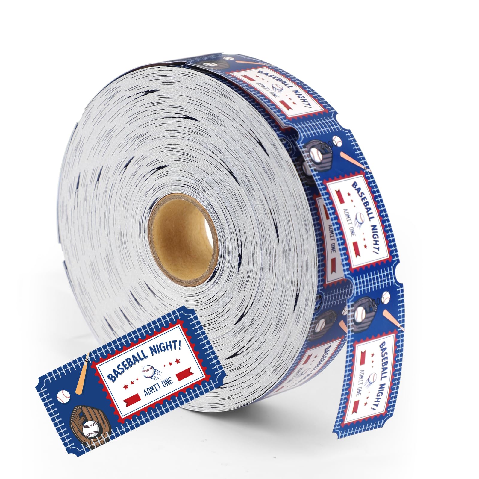 1000pcs Baseball Party Tickets, Single Roll Raffle Tickets Game Tickets Roll Circus Party Decorations Pretend Prize Tickets Single Roll Party Decor