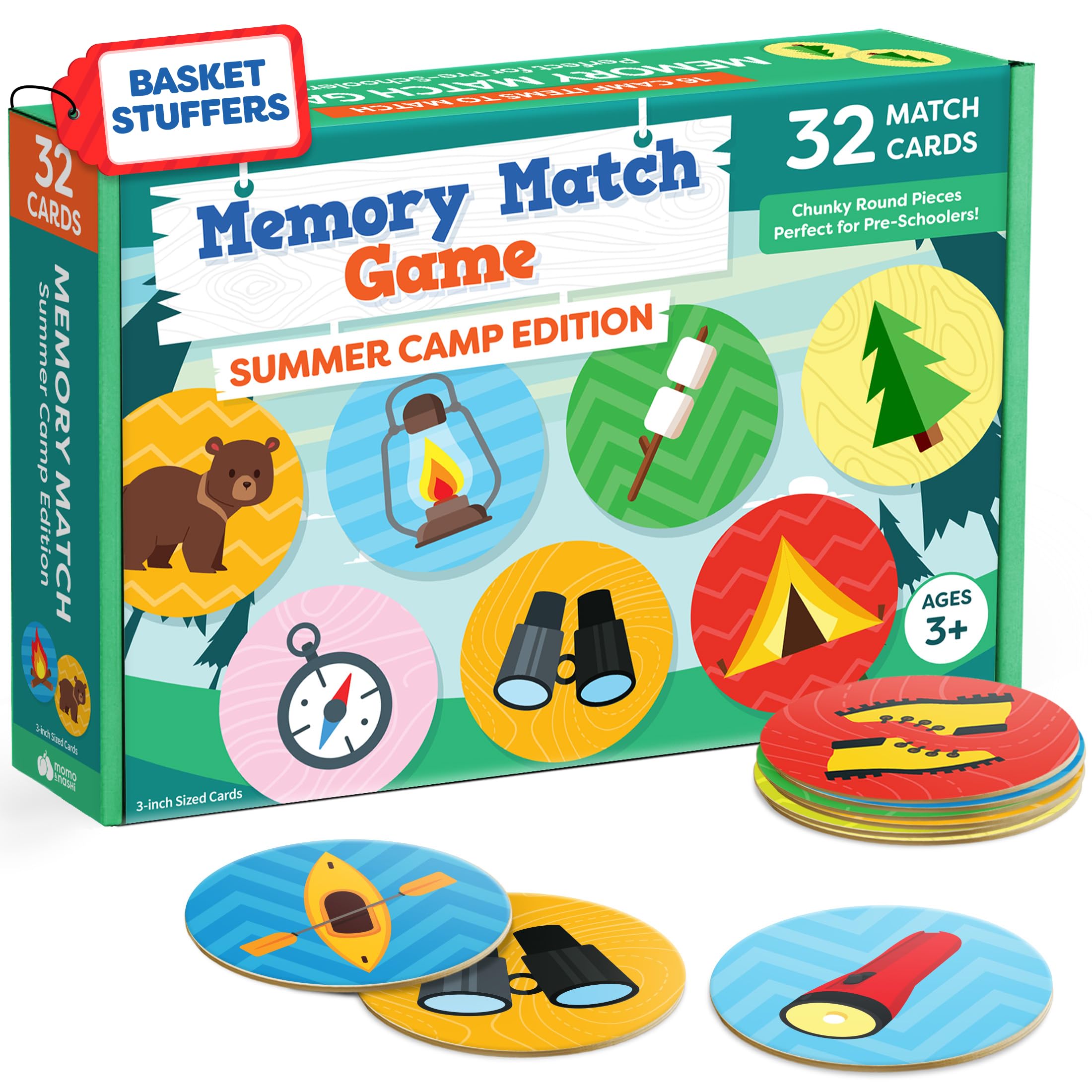 Matching Memory Game - Memory Games For Kids Ages 4-8 - Memory Matching Games For Toddlers 3-5 - Kids Camping Toys Gifts - Preschool Board Game - Preschool Learning Activities, Easter Basket Stuffers