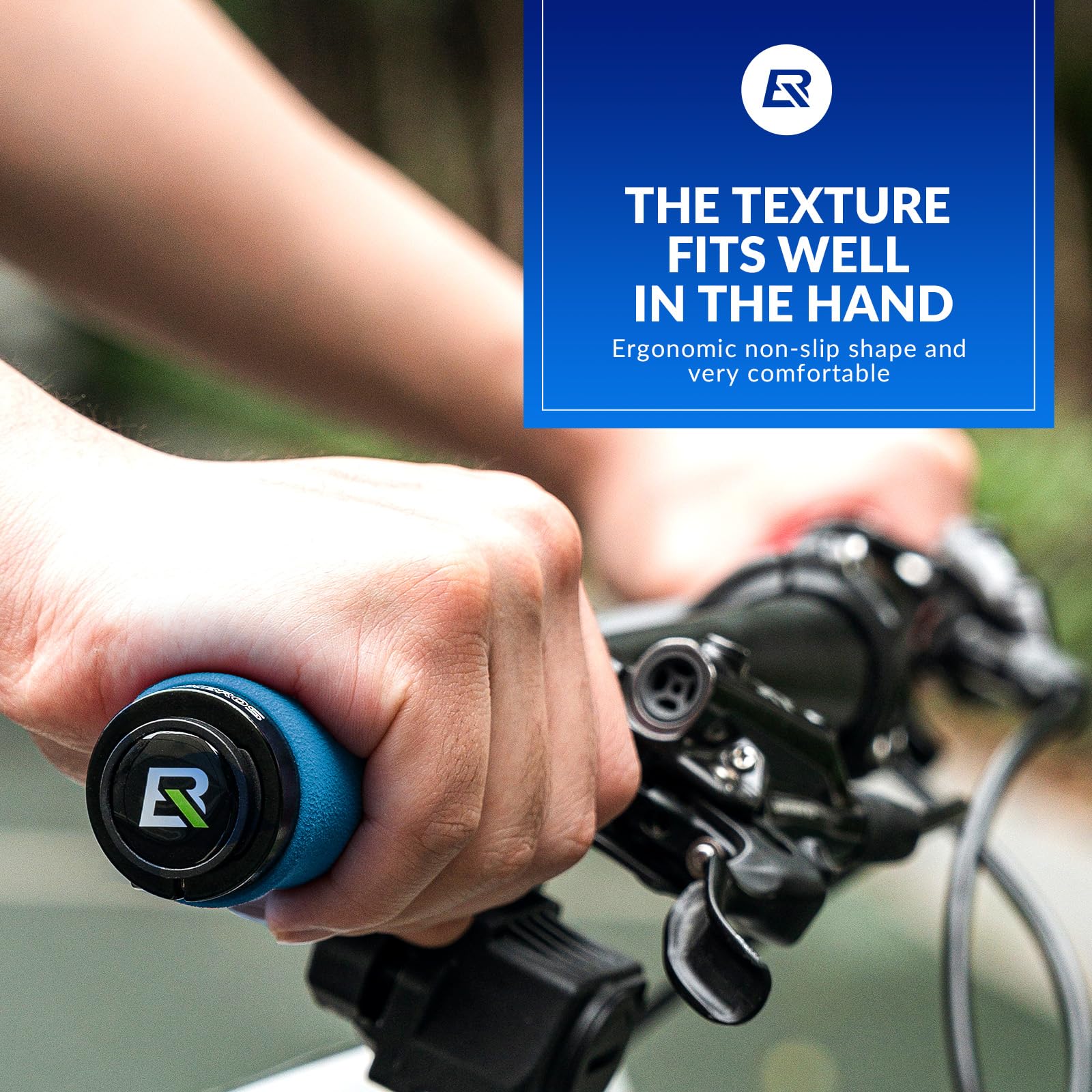 ROCKBROS Bike Grips Non-Slip Eva Sponge Handlebar Grips Soft Cycling Grips with 24mm Inner Diameter Bicycle Handlebar Grips with Lock-On Design for MTB Scooters - Image 3