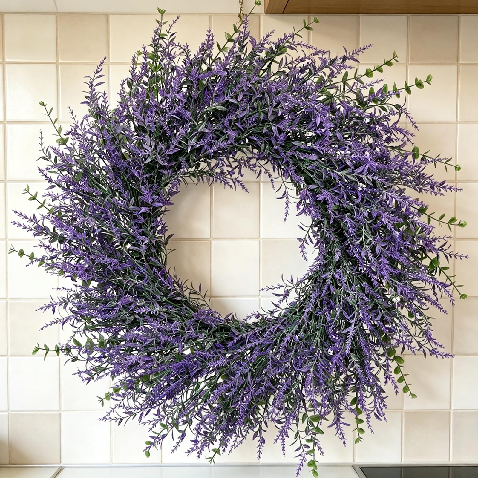 Ghirlanda Fiori Artificiali per Interni Esterni Ghirlanda Lavanda realistica per la Decorazione Nozze Celebrazione del Festival Lavanda realistica