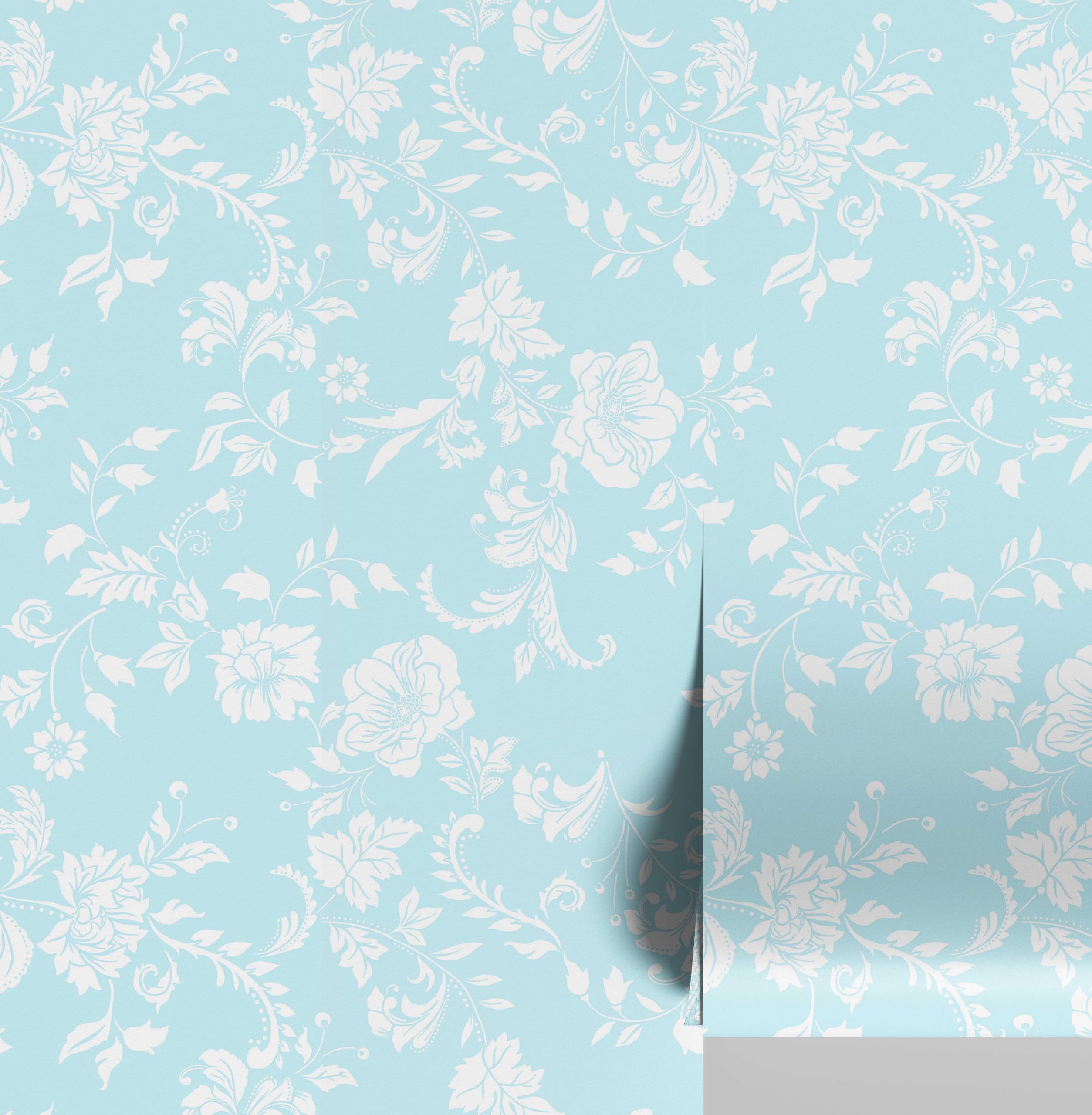 Papier peint autocollant volière florale craie S4Sassy en vinyle amovible 63,5x304,8 cm
