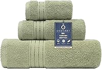 Vista 78 de COZYART - Juego de 6 toallas de baño de algodón turco, color verde salvia, gruesas suaves absorbentes duraderas, 19.17 oz/yd², incluye 2 toallas