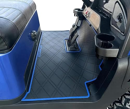 Miniatura 2 de Tapete para carrito de golf, color negro y azul, para Club Car Precedent 04+, Tempo/Onward 17+