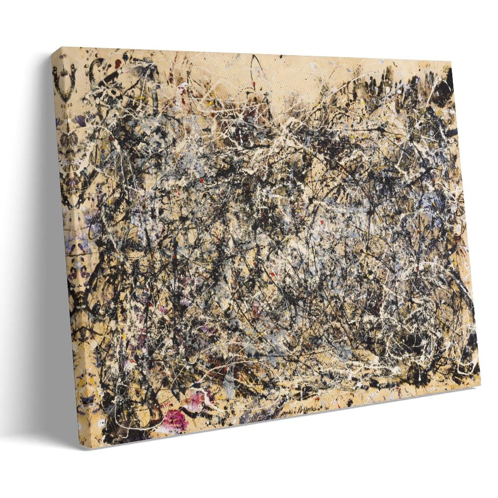 NgAnoh Number 1A, 1948 by Jackson Pollock Canvas Printed Poster Wall Art Scroll Canvas Painting Picture Living Room Decor Home 12x18inch(30x45cm)