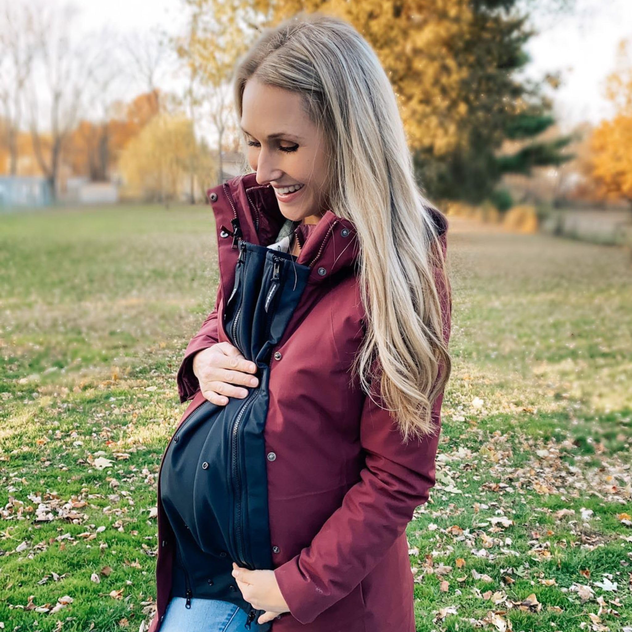 MakeMyBellyFit Universelle Jackenverlängerung für Umstands- und Babykleidung, passend für die meisten Reißverschlüsse, schwarz, Einheitsgröße