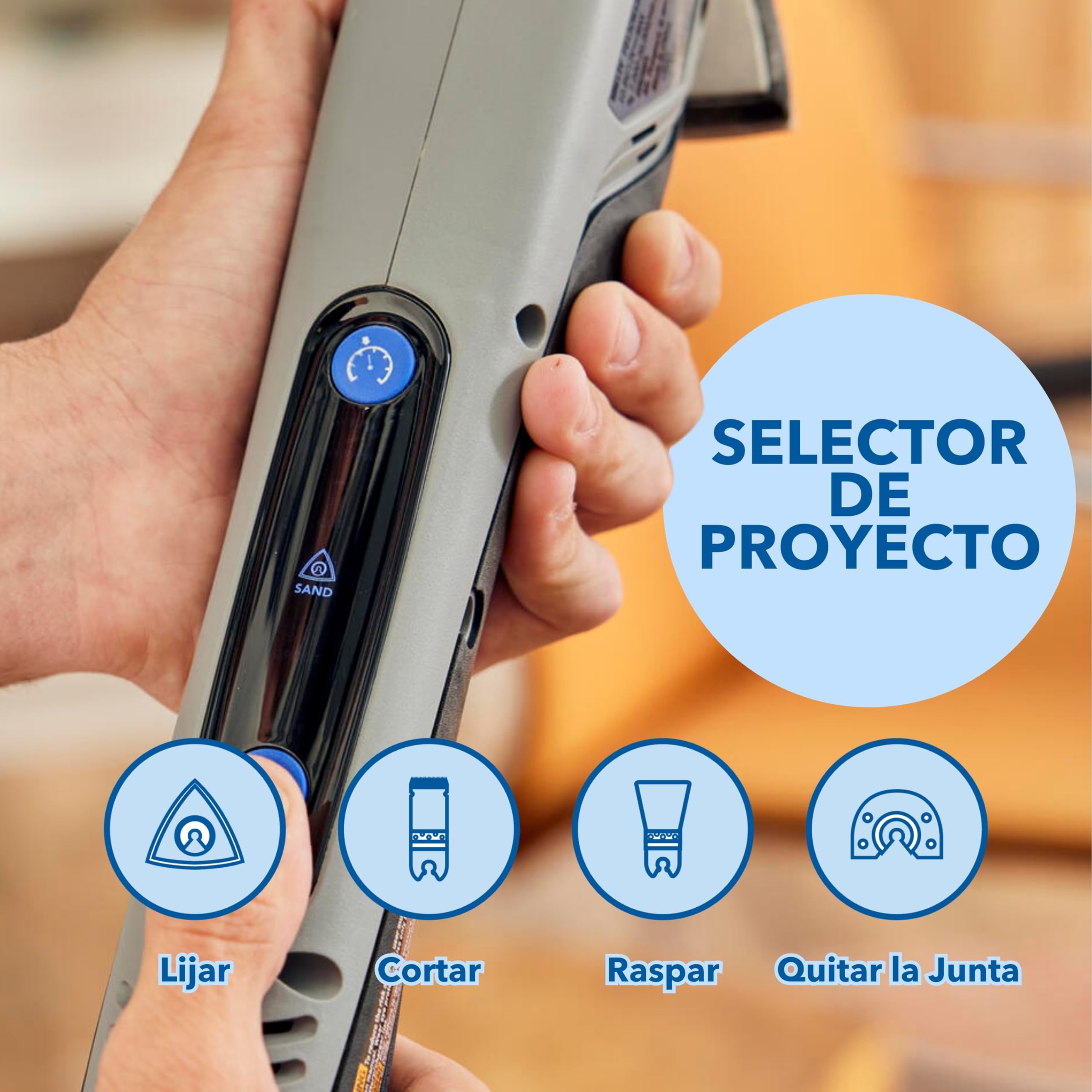 Dremel Blueprint Herramienta 12V Oscilante Multifunción Sin Escobillas con Selector de Aplicación y Velocidad Variable (con hoja de corte y raspado, 6 lijas, almohadilla de lijado, cargador+batería)